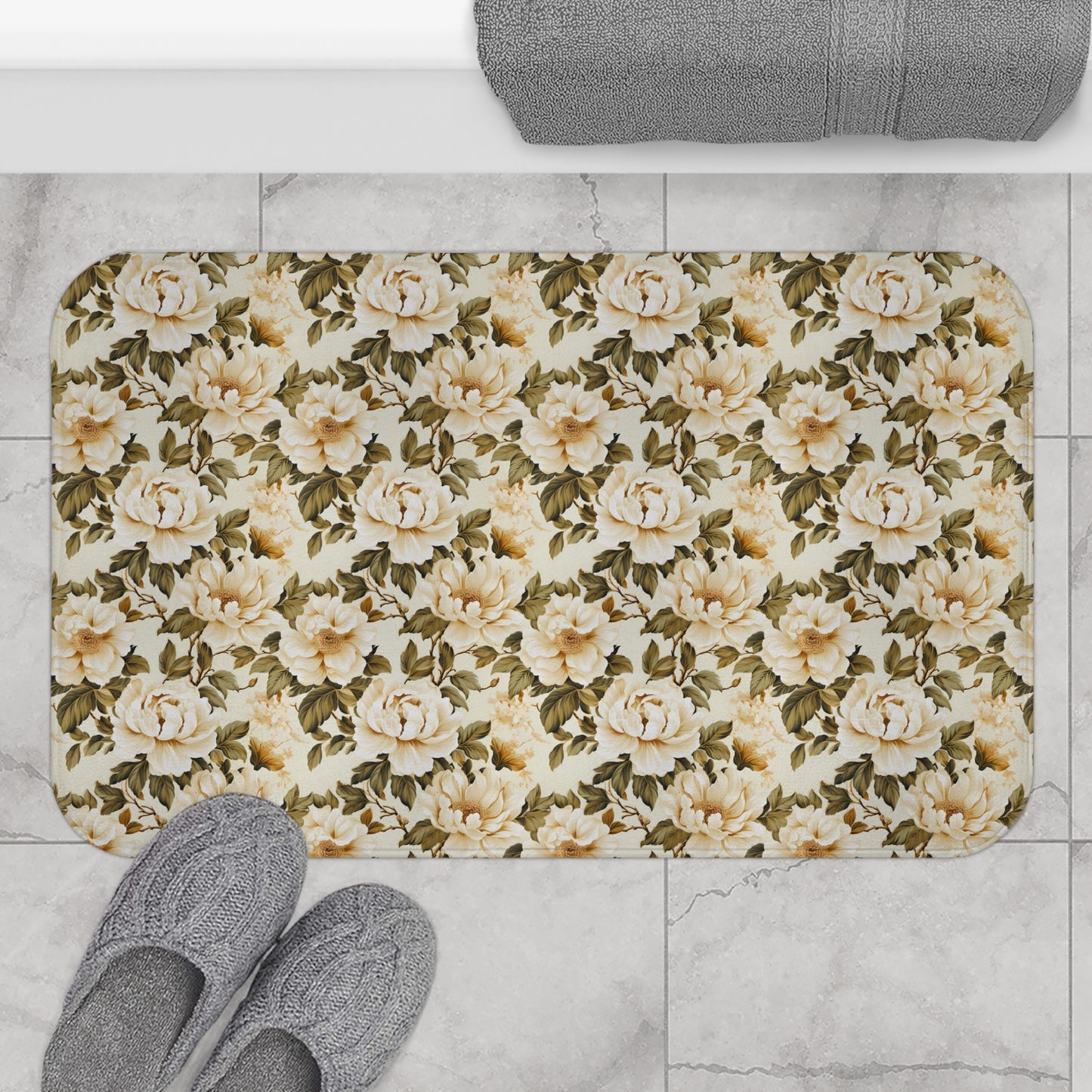Austen Blooms Bath Mat - Step into Austen's Garden! Available in 2 sizes.