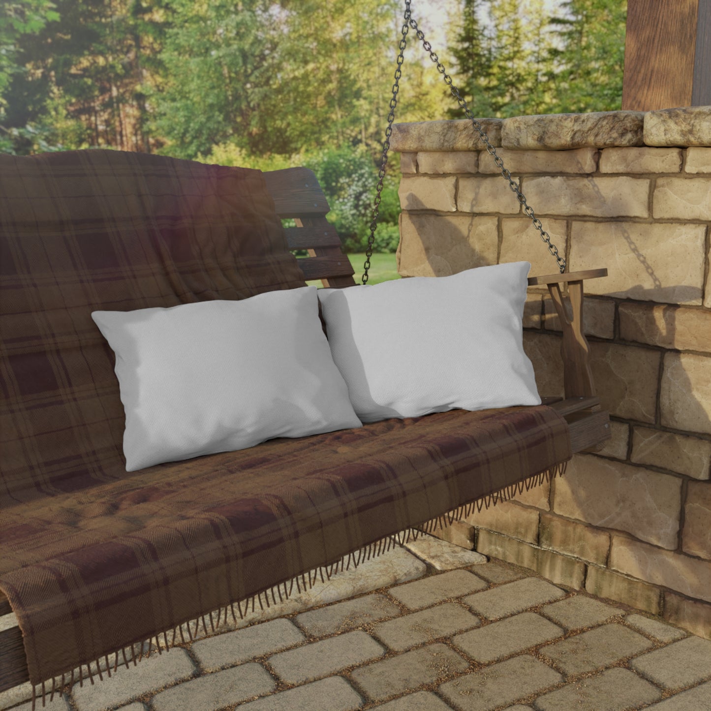 Midcentury Vines Outdoor Lumbar Pillow - UV- and Water-Resistant - 20" x 12".