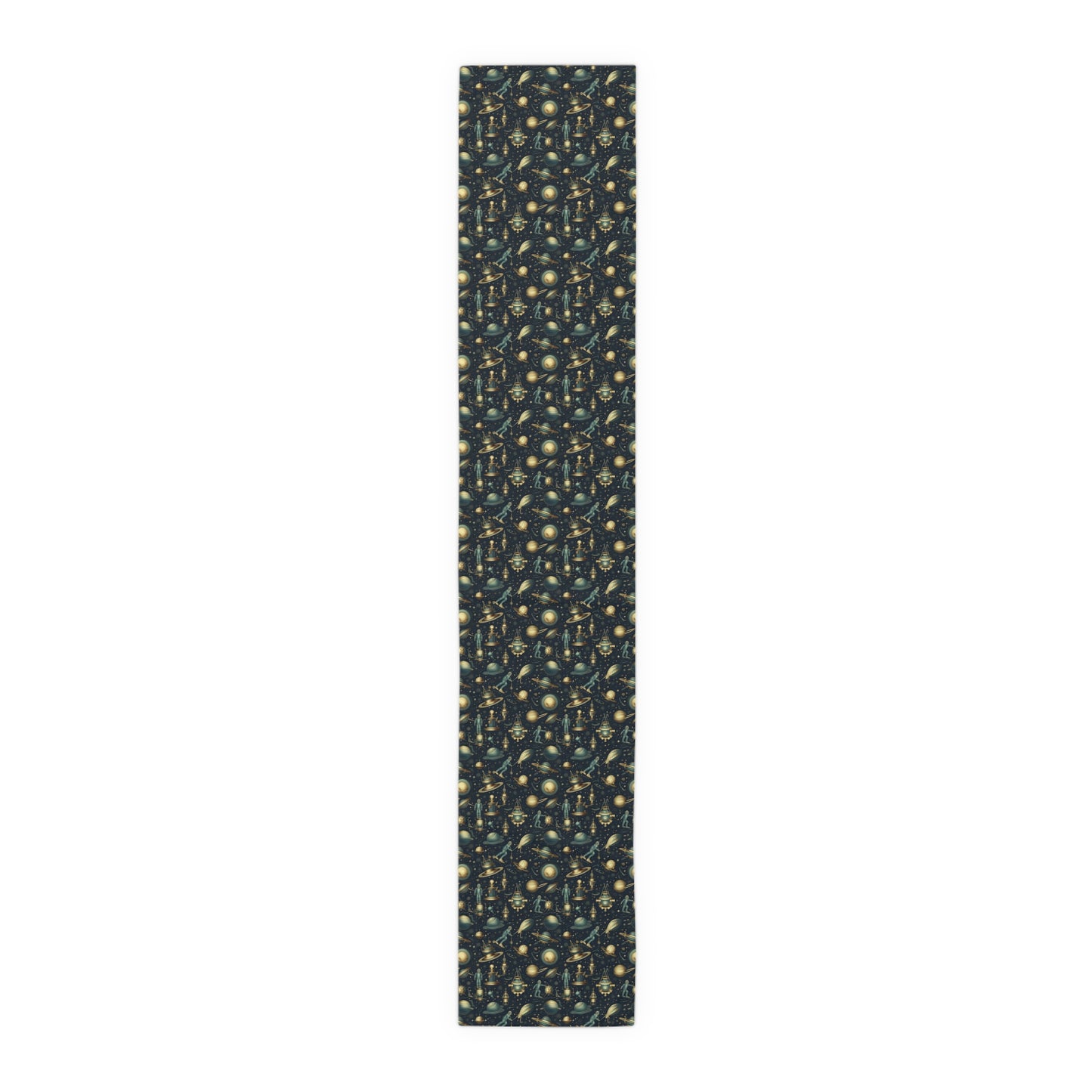 Steampunk Space ExplorerTable Runner - Explore New Worlds with Steampunk Elegance! Available in 2 sizes.