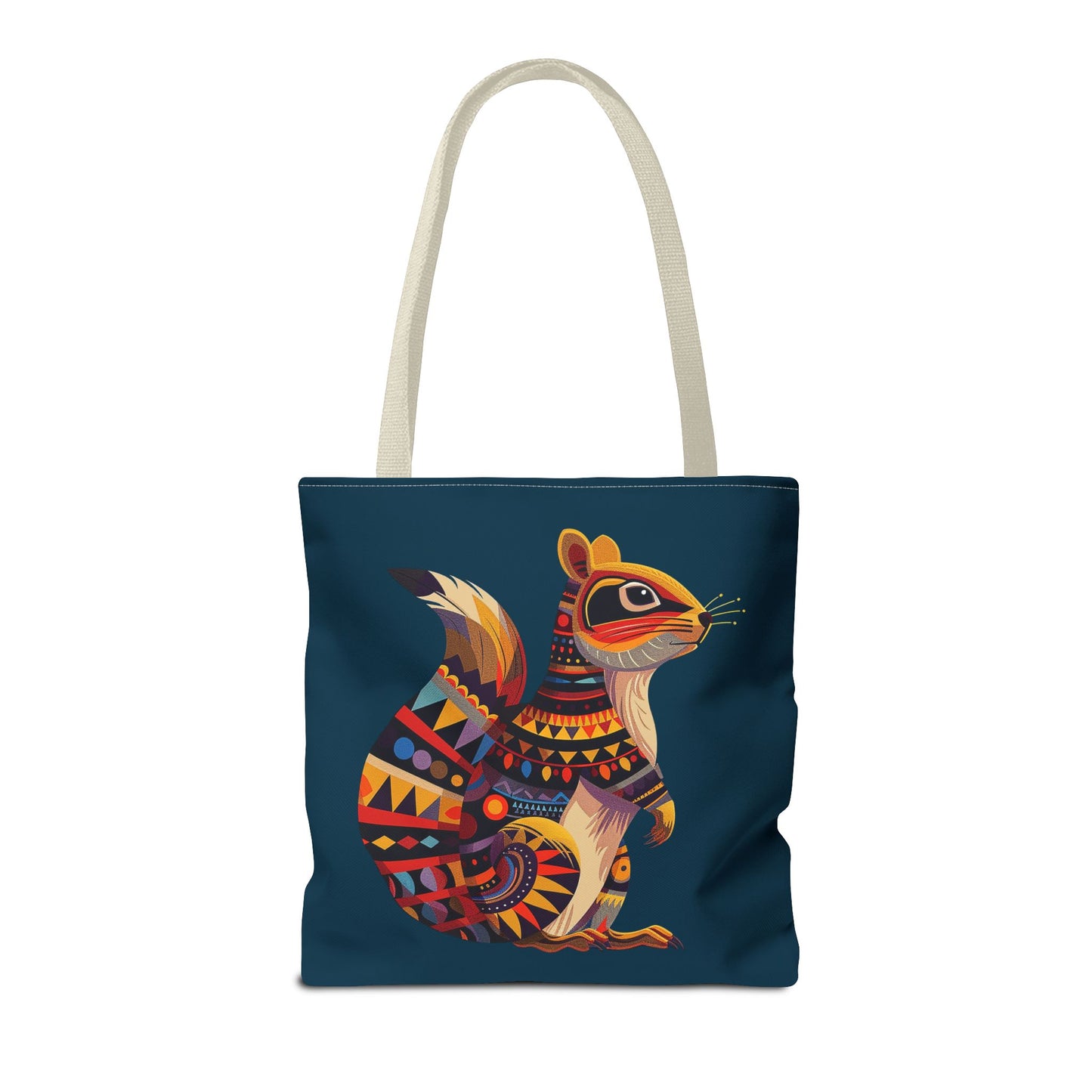 Autumn Squirrel Tote Bag - Wild Whimsy with a Tribal Twist! From our Spirit of the Wild Collection. Available in 3 sizes.
