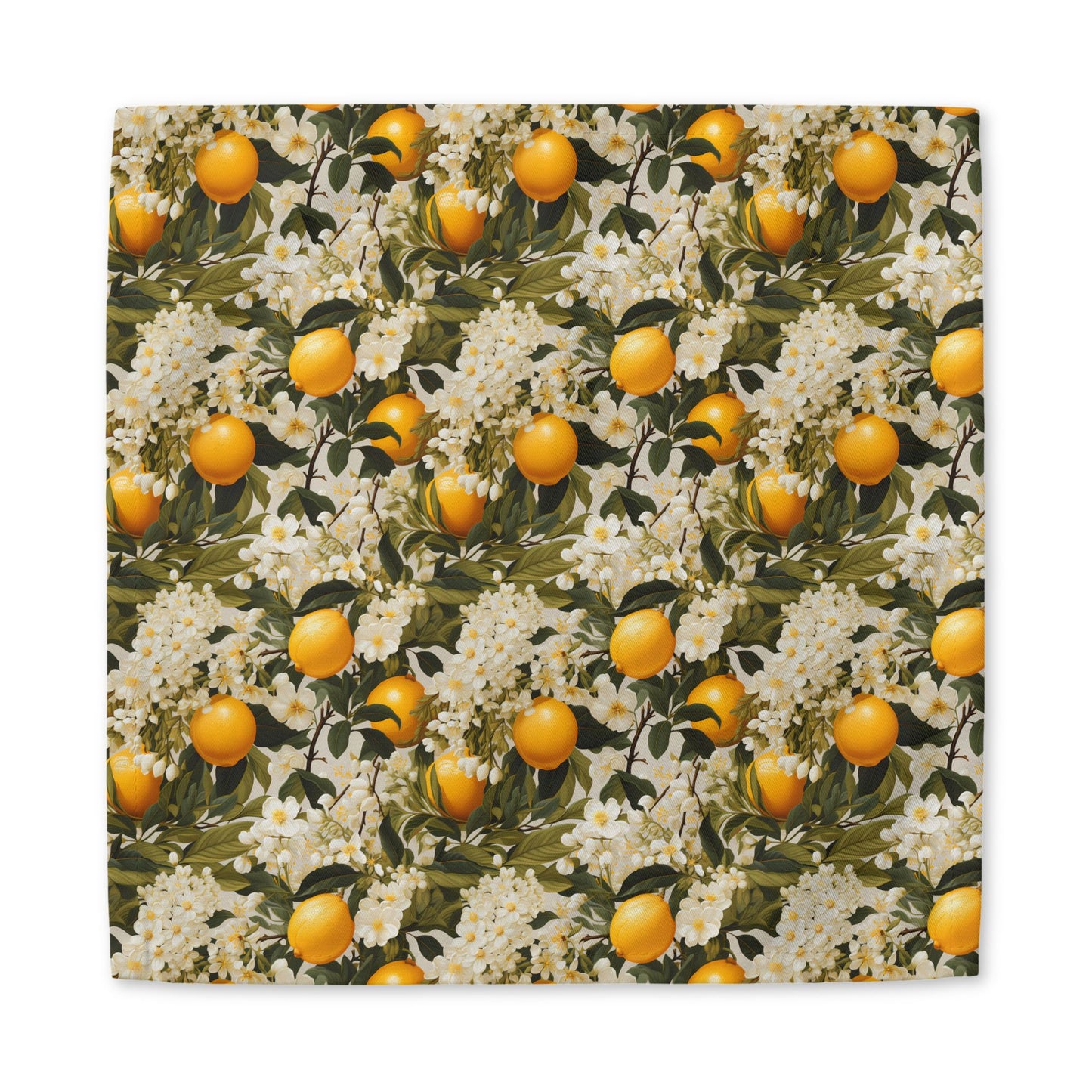 Lemony Blossoms cotton twill napkin