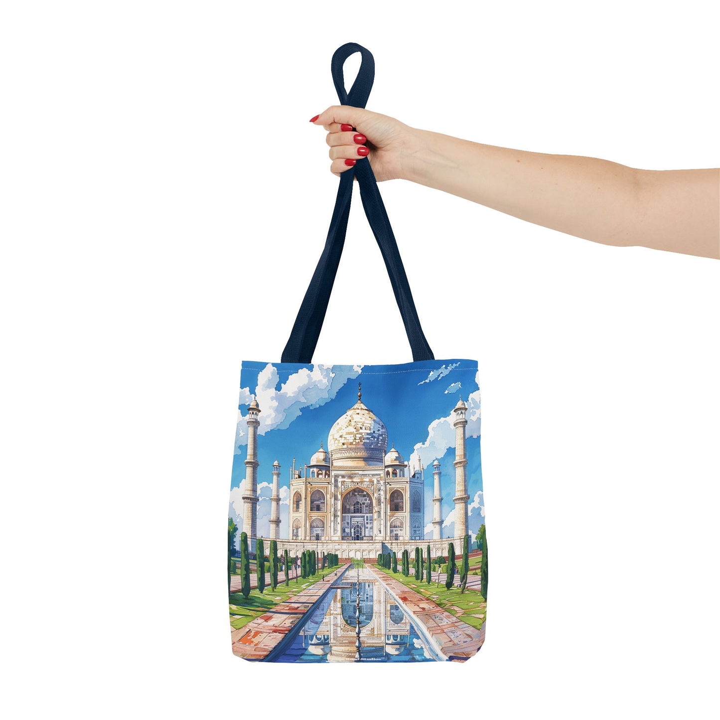 Taj Mahal Reflection Tote Bag - Carry the Splendor of the Taj Wherever You Go! Available in 3 sizes.