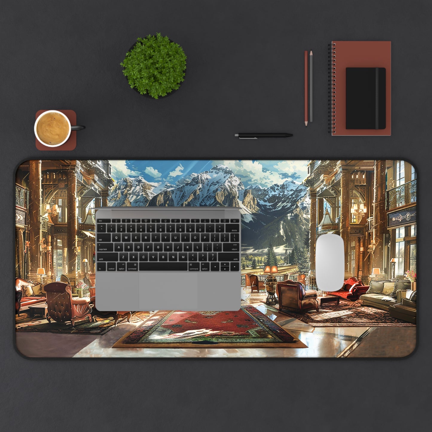 Rocky Mountain Retreat Desk Mat (Desk Pad) - Experience the Luxury of the Rockies at Your Desk! Available in 3 sizes.