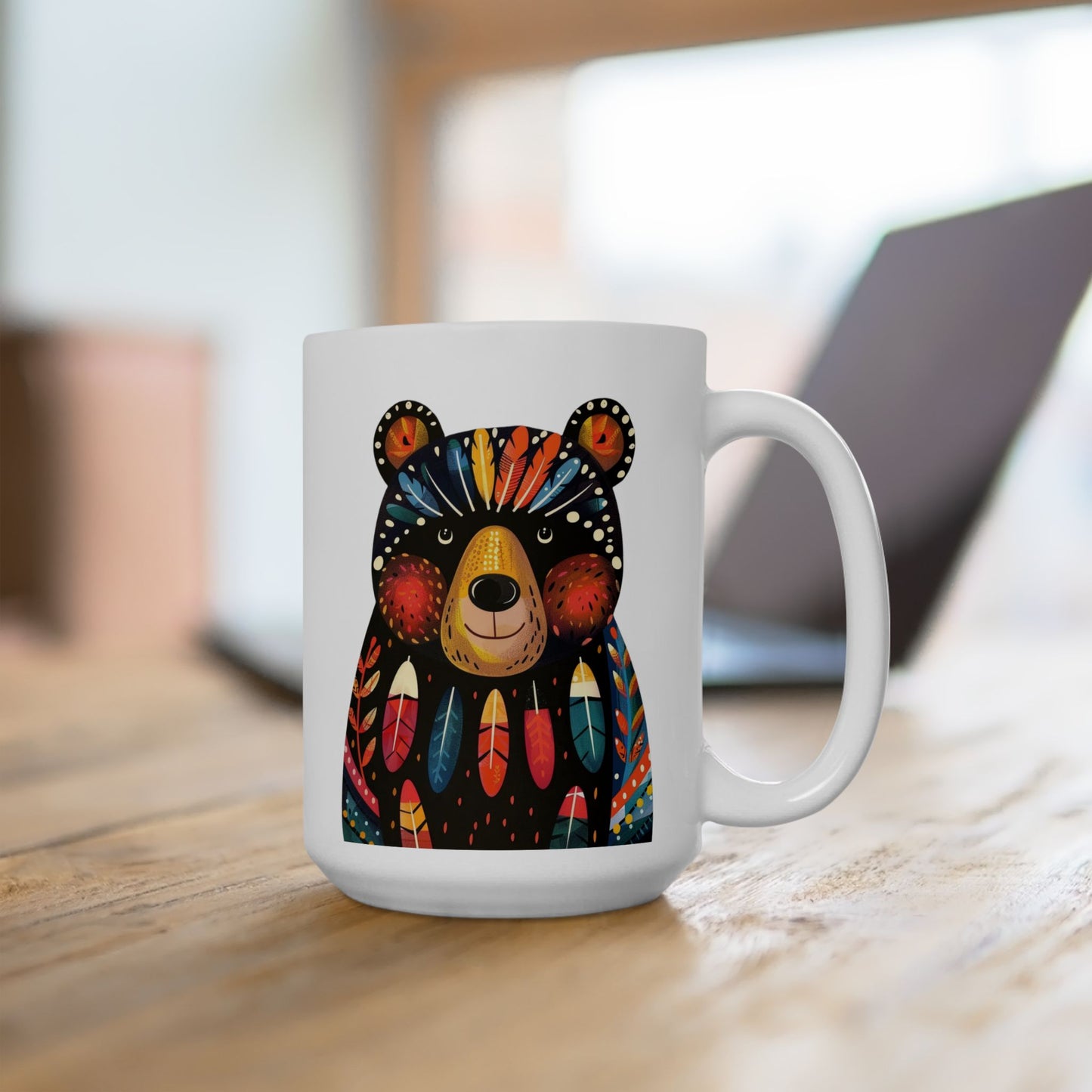 Papa Bear Ceramic Mug - 15 oz. - Embrace the Warmth of Papa Bear with Every Sip! From our Bear Family Collection.