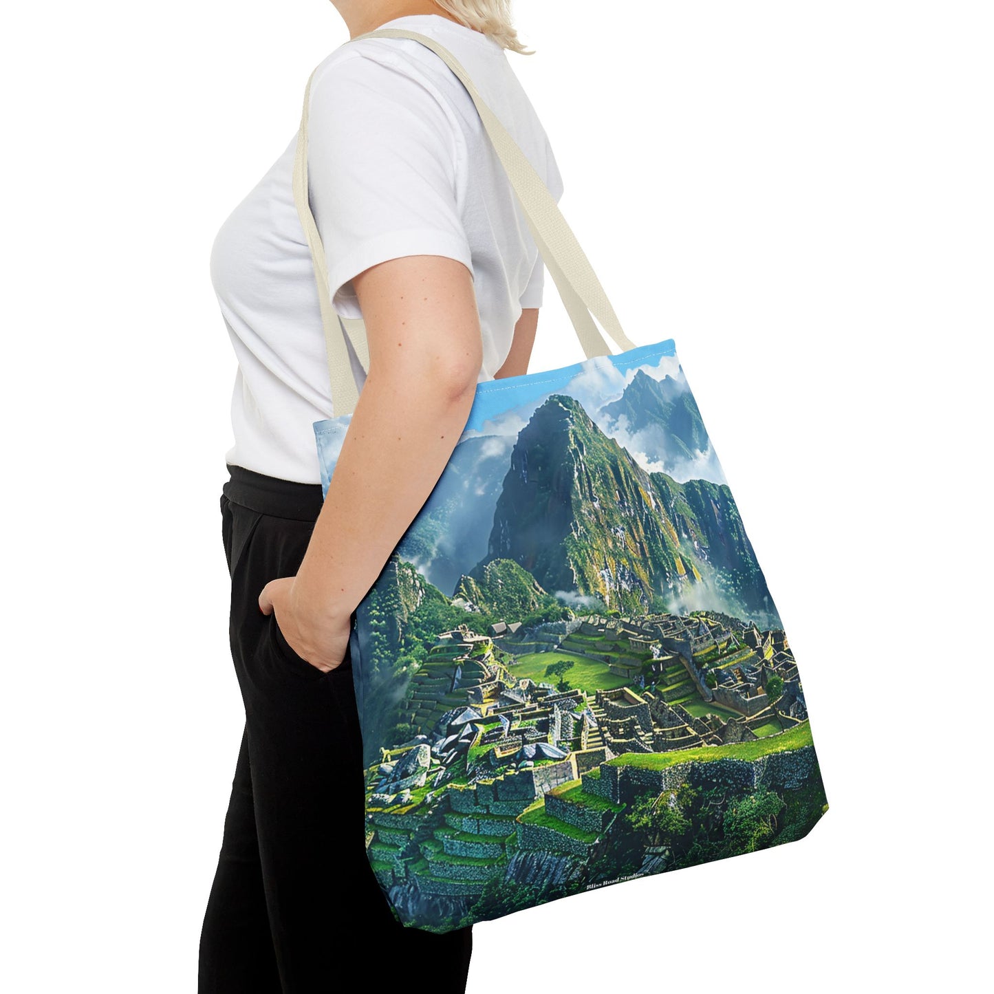 Machu Picchu Misty Peaks Tote Bag - Let the Mists of the Peruvian Andes Mountain Inspire Your Travels. Available in 3 sizes.