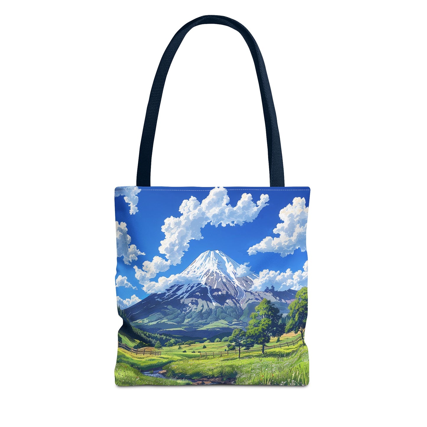 Mount Fuji Serenity Tote Bag - Carry the Tranquil Beauty of Japan's Iconic Peak! Available in 3 sizes.