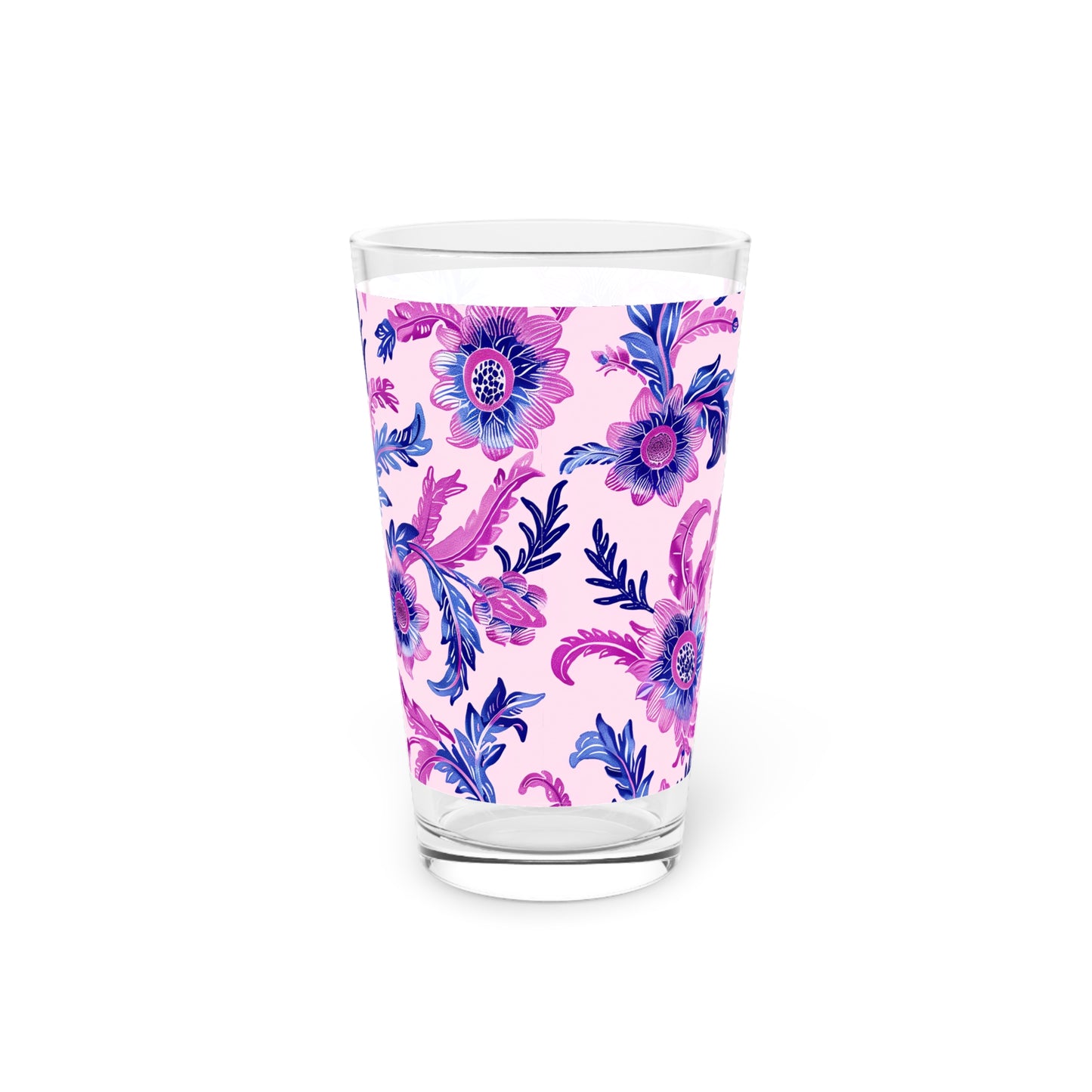 Victorian Blossom Pint Glass - 16 oz - Classic Beauty, Timeless Charm!