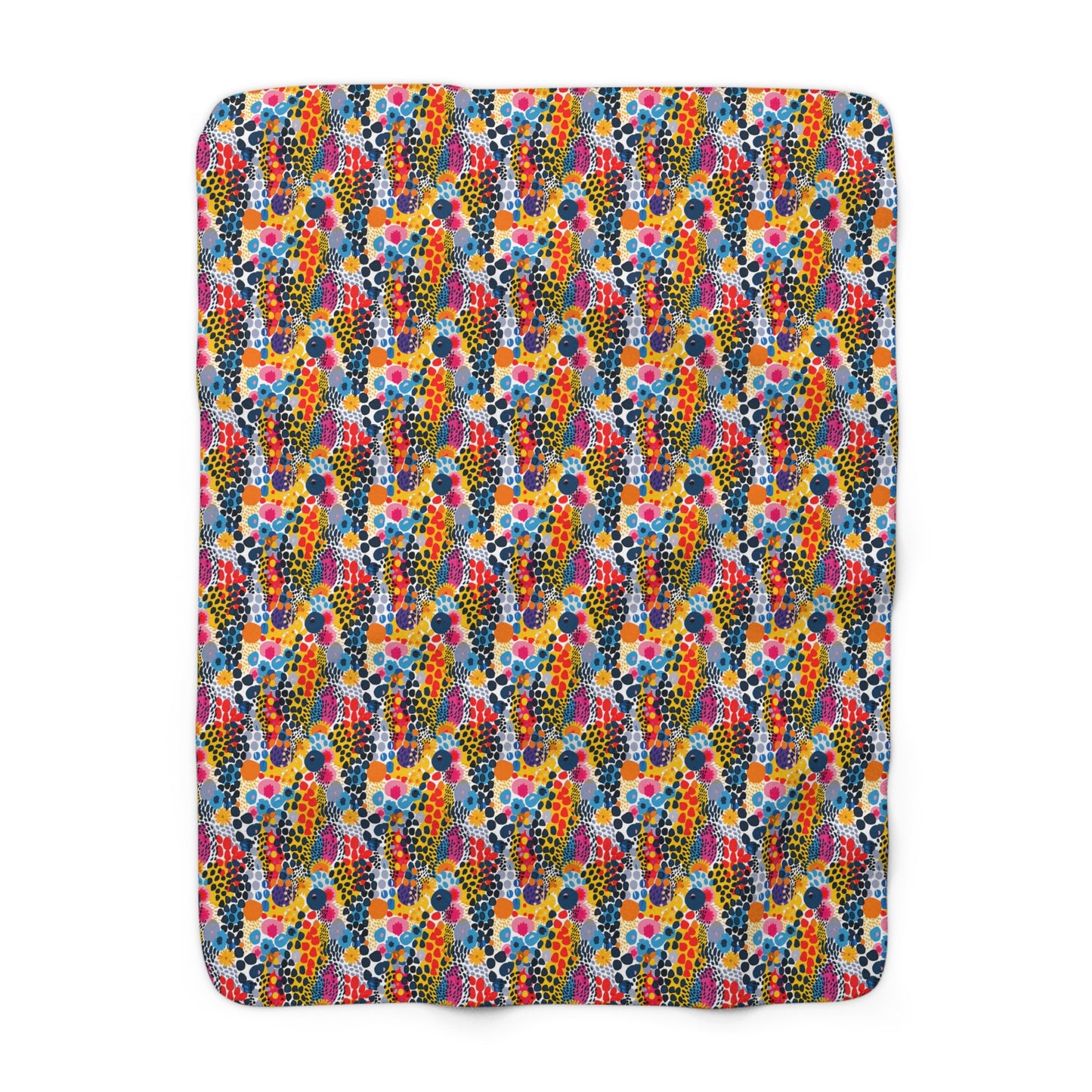 ColorSplash Pop Sherpa Fleece Blanket - Wrap Yourself in a Burst of ARt - ColorSplash Pop Sherpa Fleece! Available in 2 sizes.