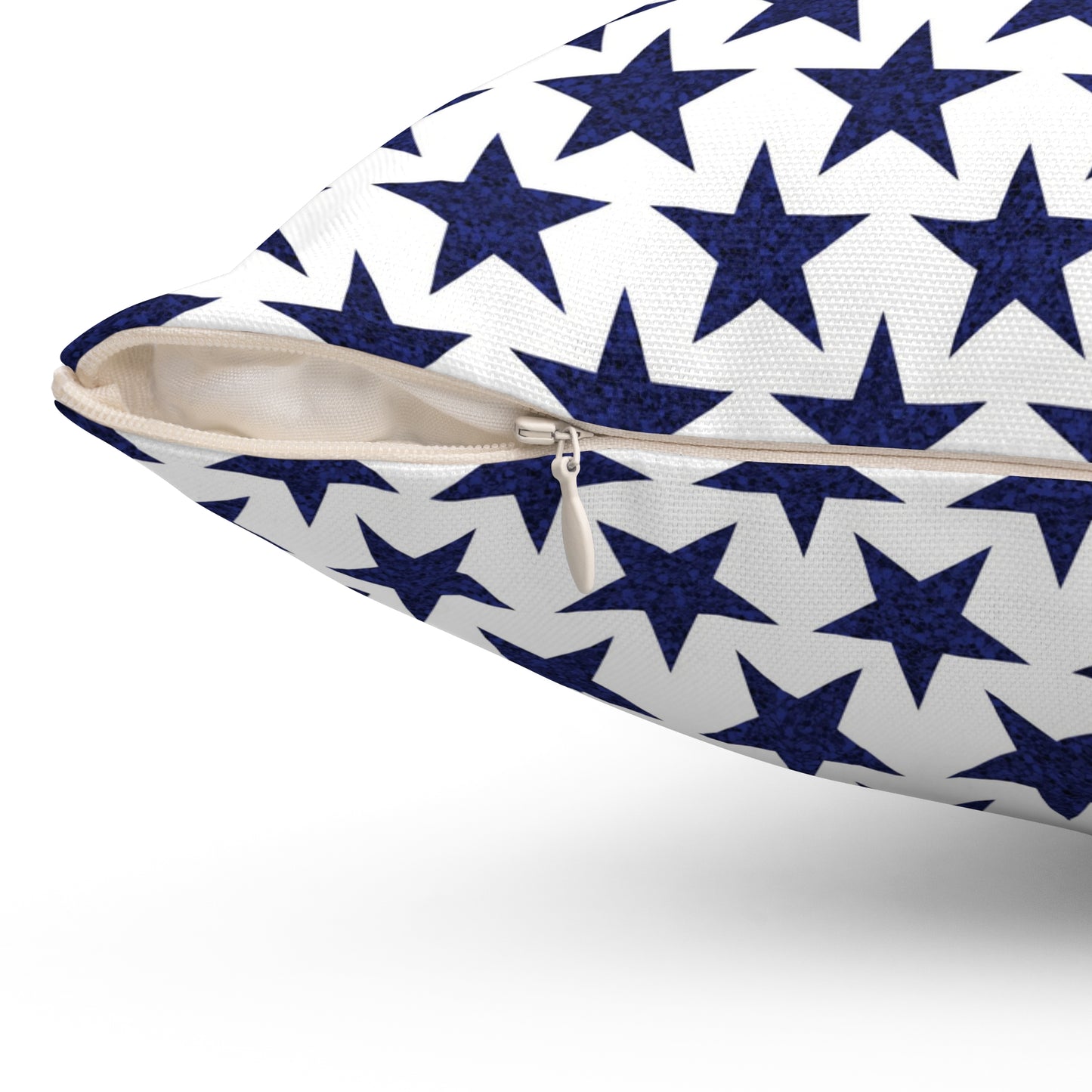 Starry Salute Square Throw Pillow - Spun Polyester - Double-Sided Print - Concealed Zipper - Available in 4 sizes.