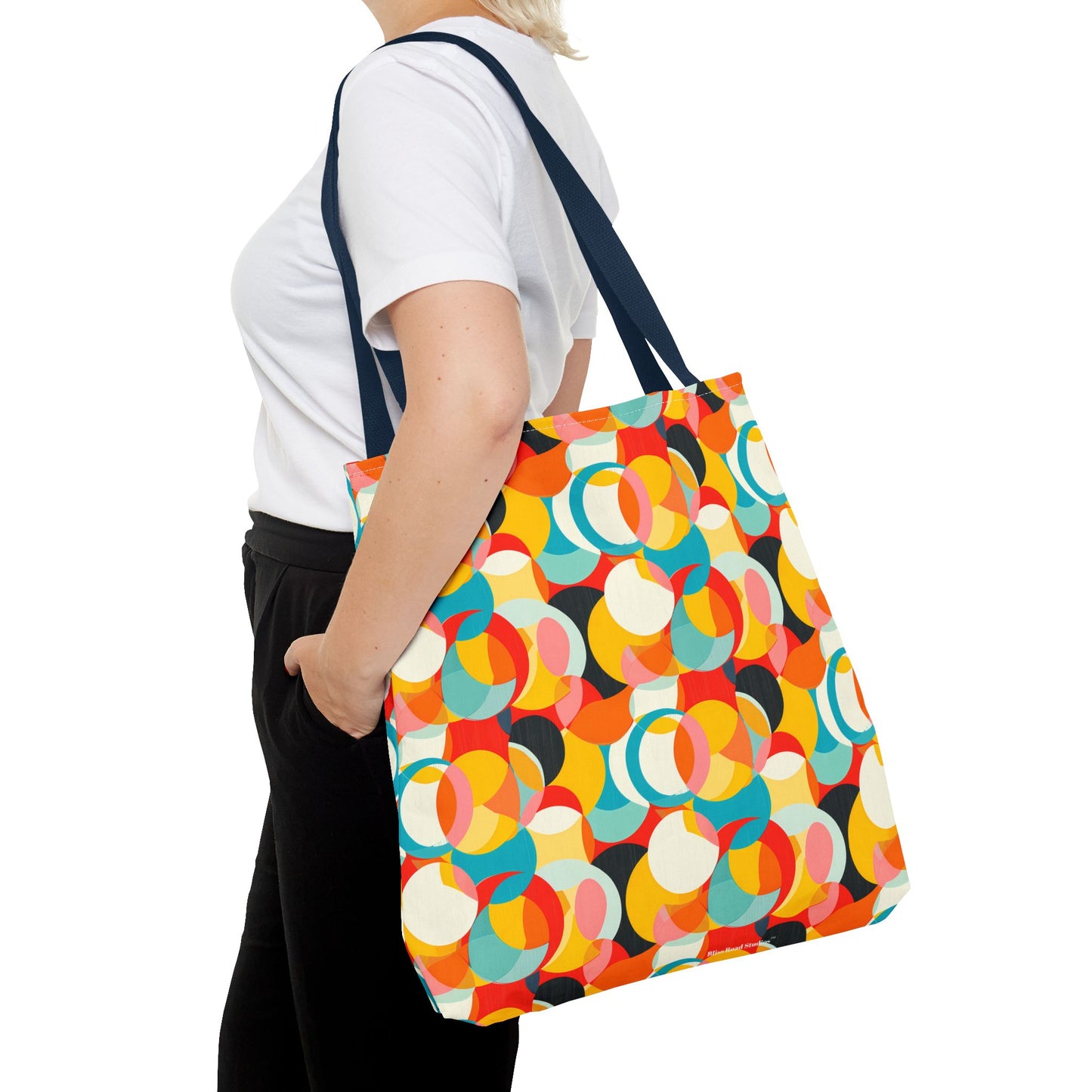 Mod Circle Medley Tote Bag - Circle Your World with Retro Flair! Available in 3 sizes.