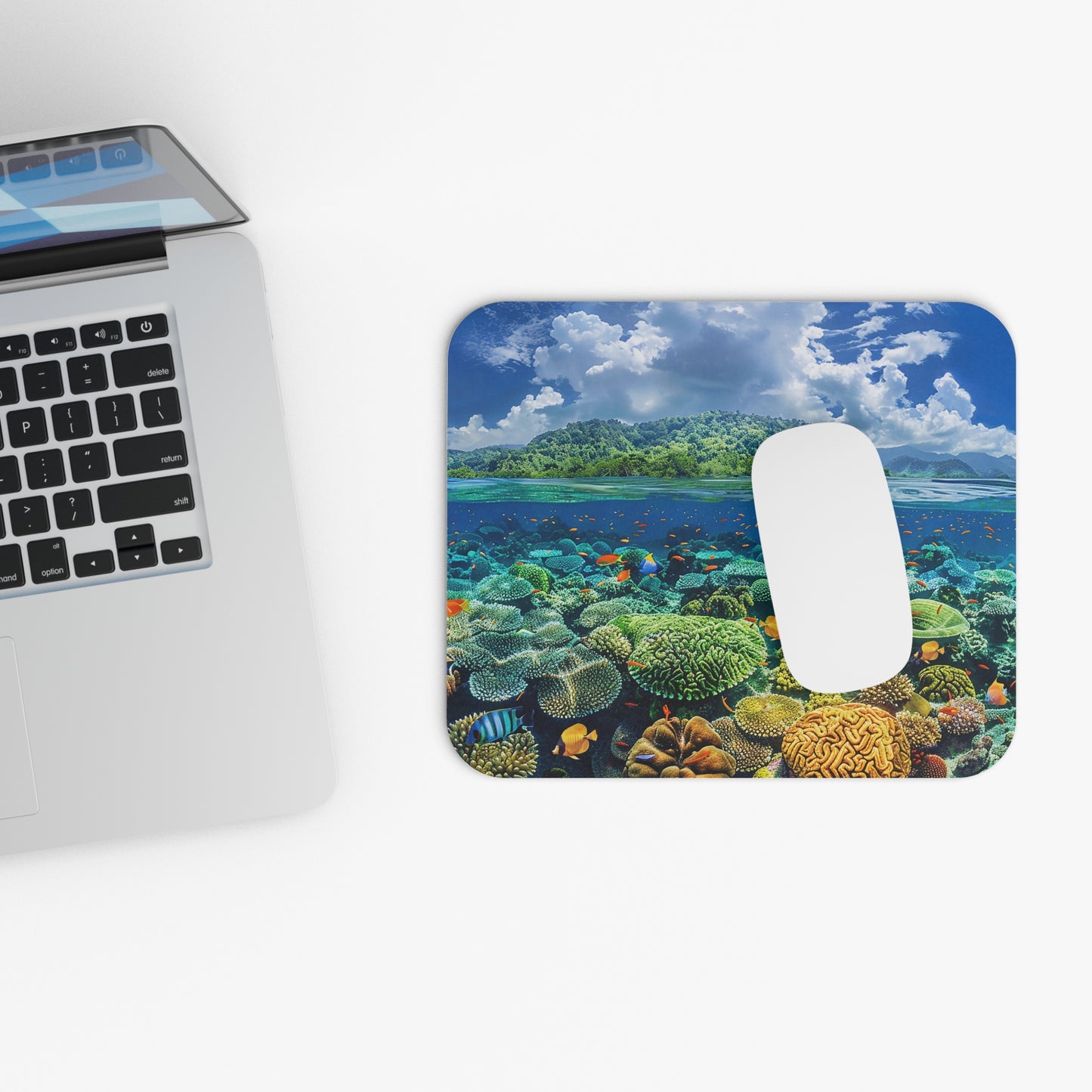 Coral Reef Dreamscape Mouse Pad - Dive into the Beauty of the Coral Reef with Every Click!