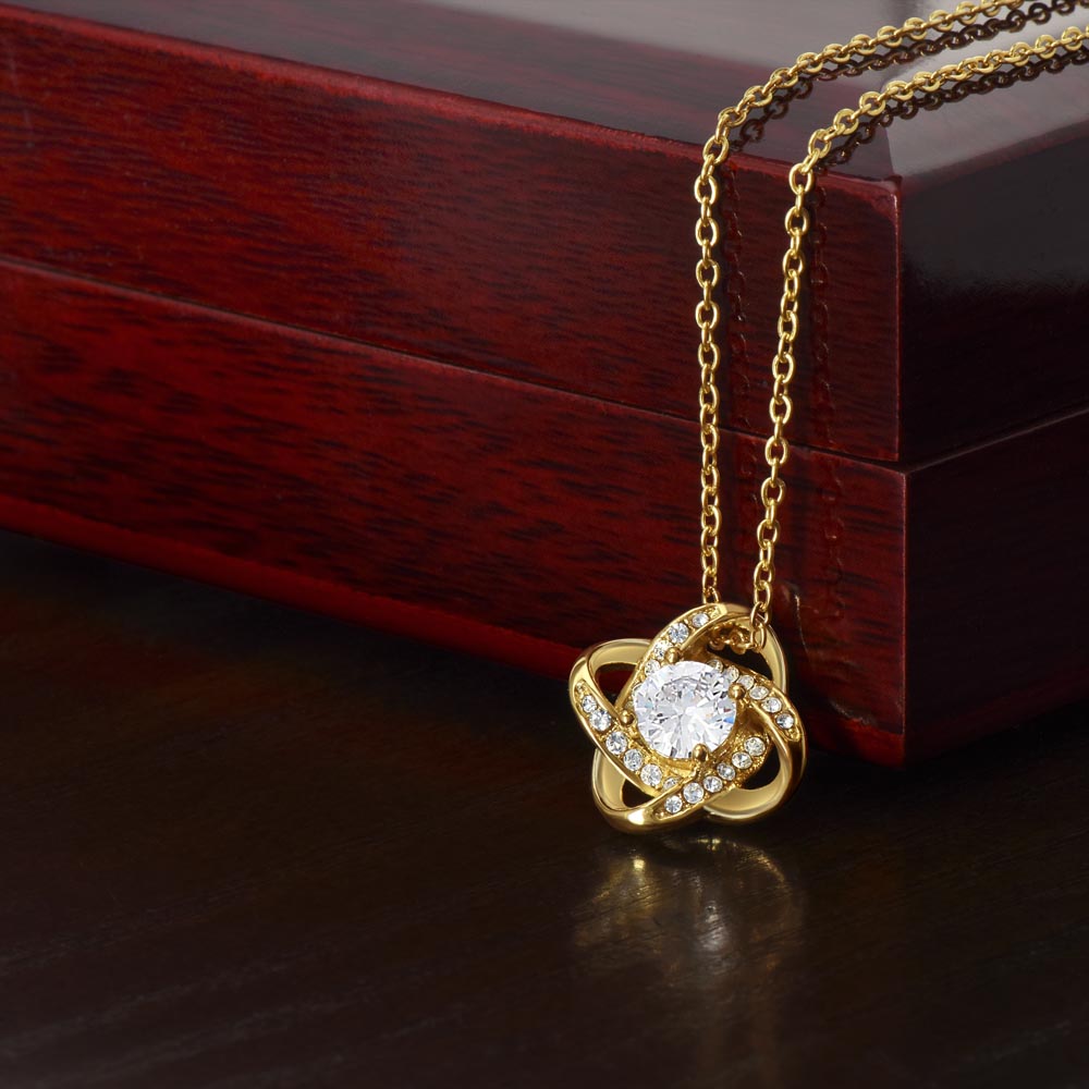 Love Knot Necklace Cubic Zirconia
