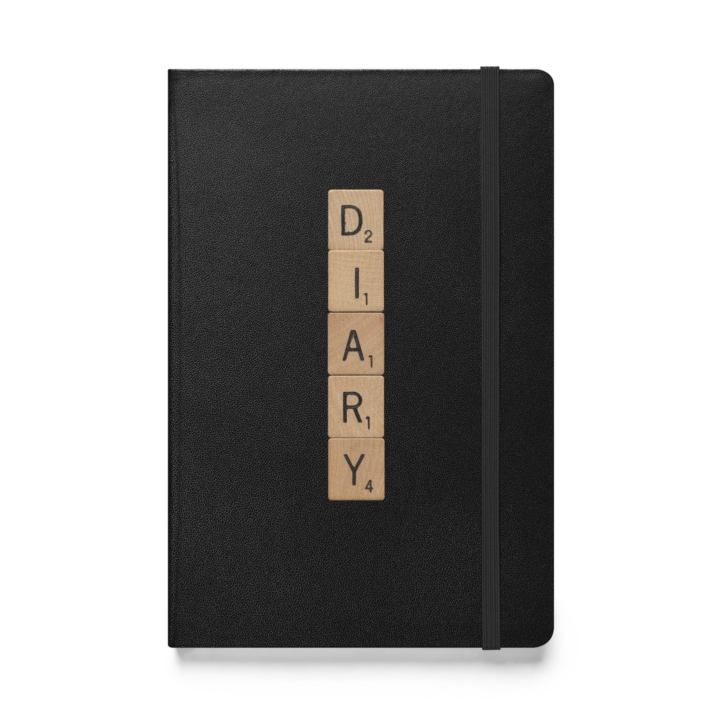 Diary Wooden Letters Hardcover Bound Notebook - Available in 6 colors.
