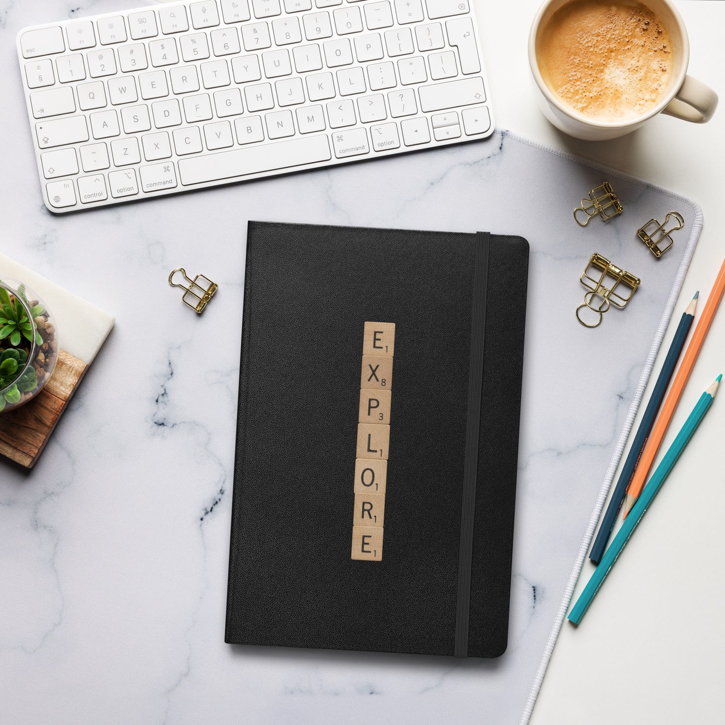 Explore Wooden Letters Hardcover Bound Notebook - Available in 6 colors.