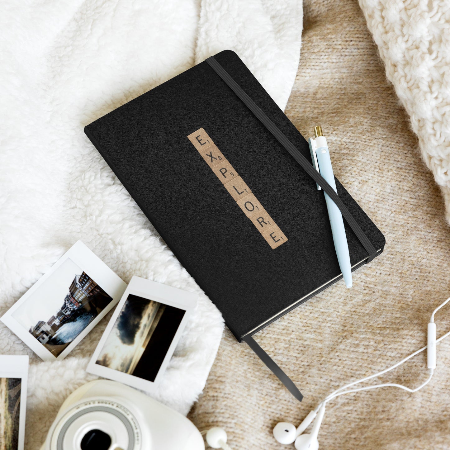 Explore Wooden Letters Hardcover Bound Notebook - Available in 6 colors.