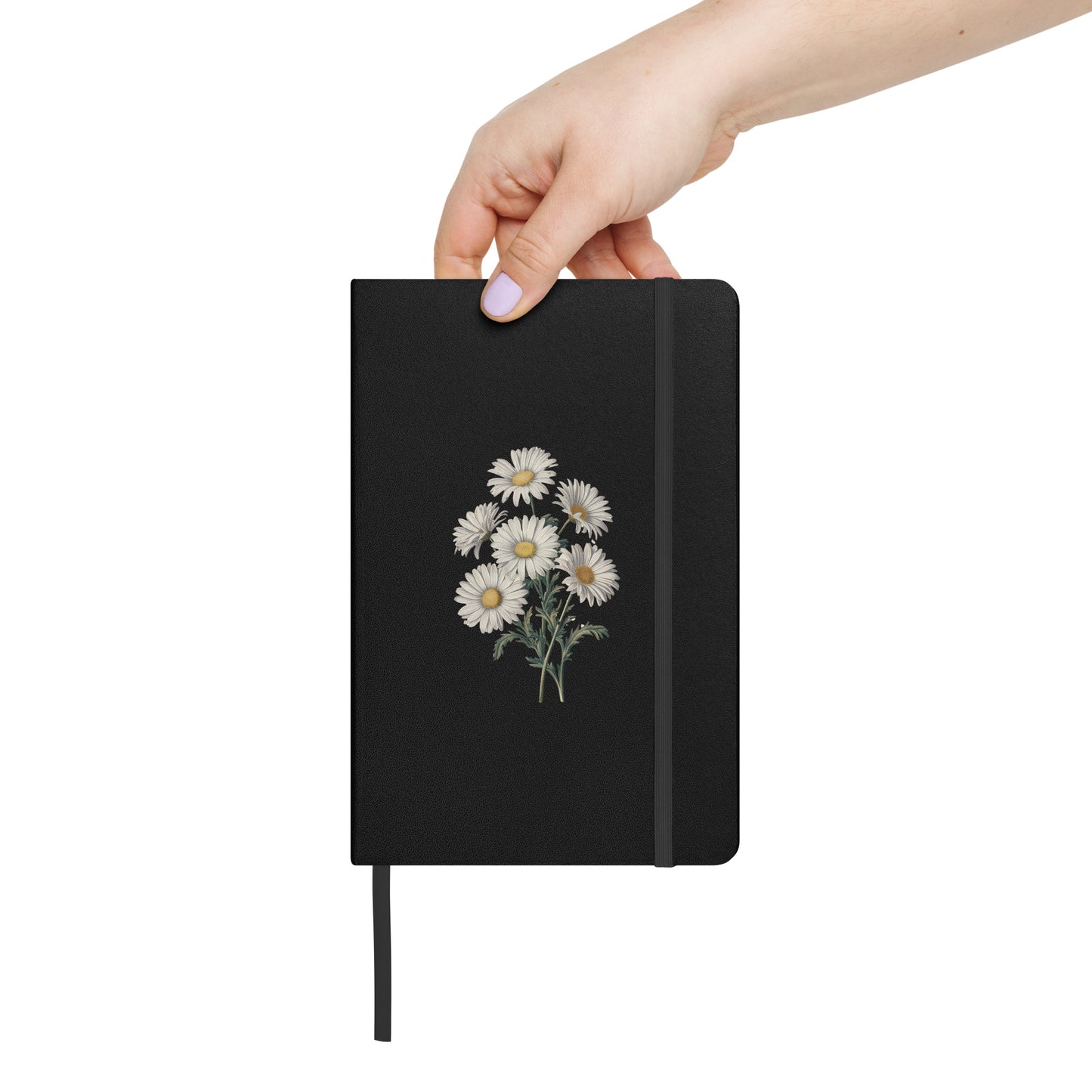 April Birth Month Flower - Daisies Hardcover Bound Notebook - Blossom with purity and New Beginnings! Available in 4 colors.