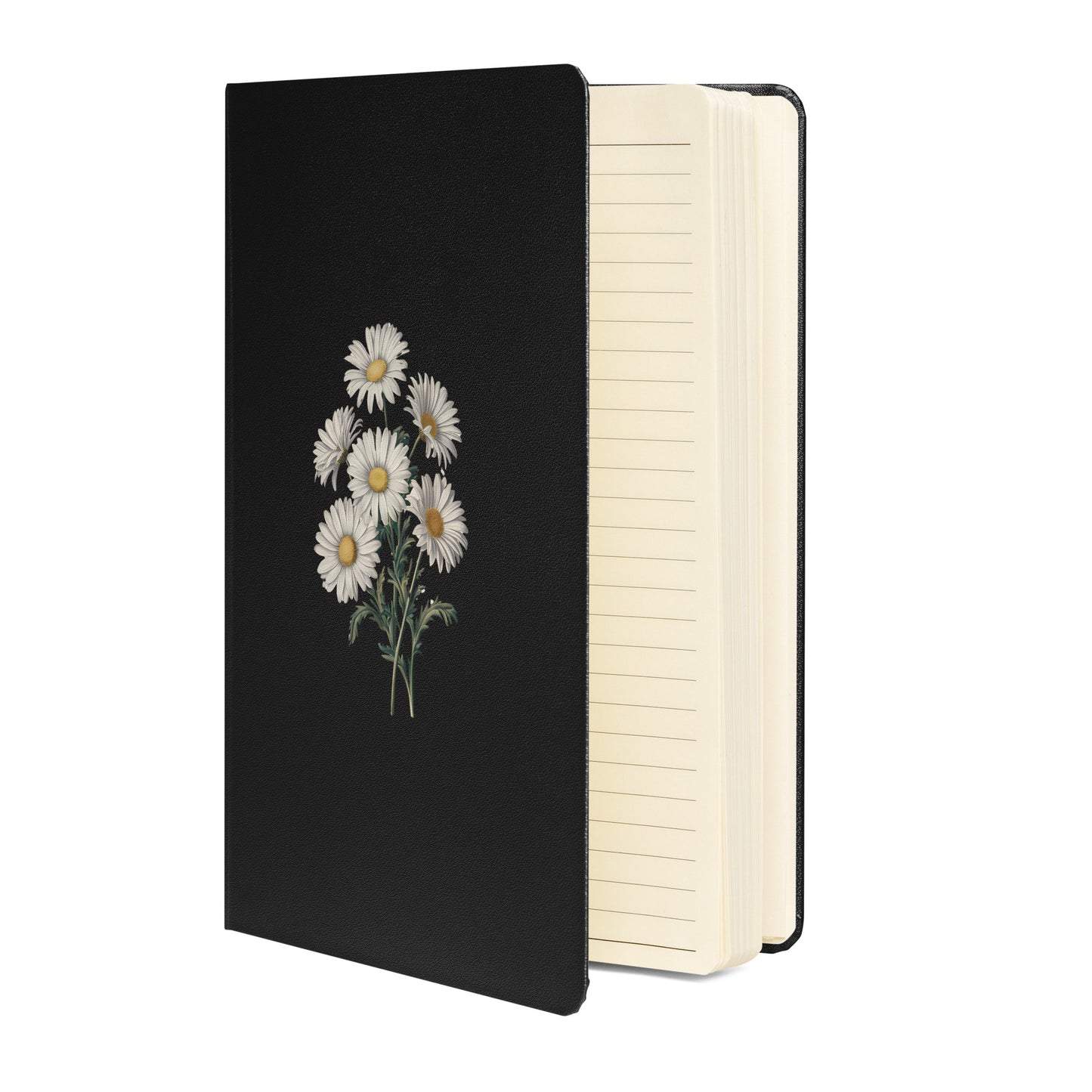April Birth Month Flower - Daisies Hardcover Bound Notebook - Blossom with purity and New Beginnings! Available in 4 colors.