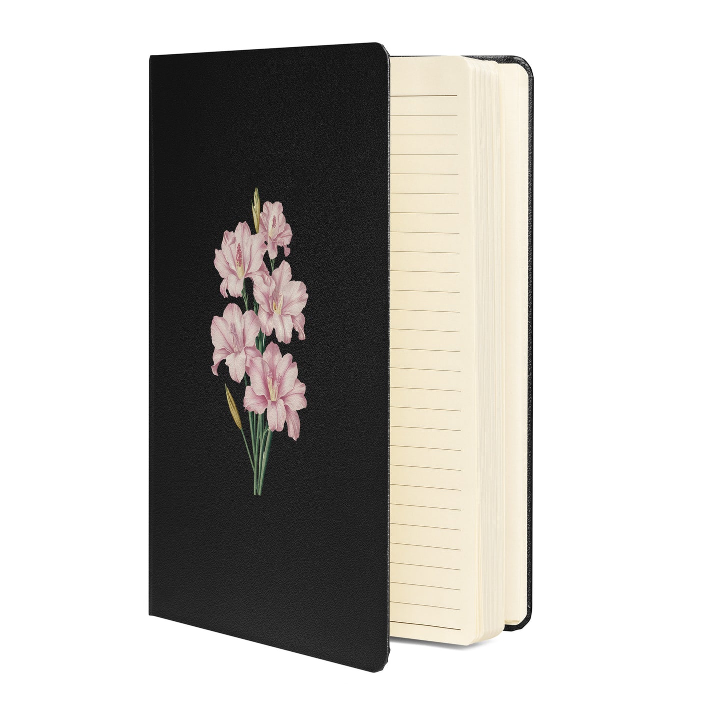 August Birth Month Flower - Gladiolus Hardcover Bound Notebook - Celebrate August with Grace and Elegance! Available in 3 colors.