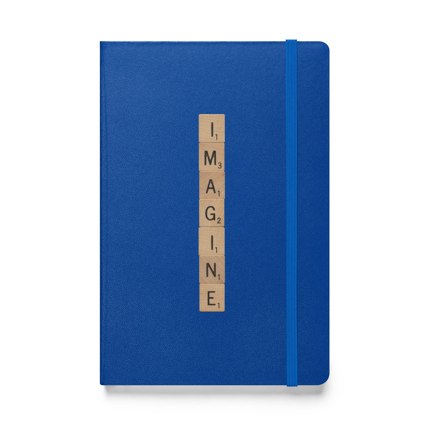 Imagine Wooden Letters Hardcover Bound Notebook - Available in 6 colors.