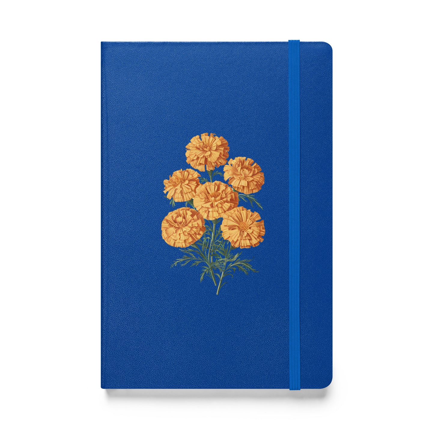 October Birth Month Flower - Marigold Hardcover Bound Notebook - Celebrate October with Marigold's Beauty! Available in 3 colors.