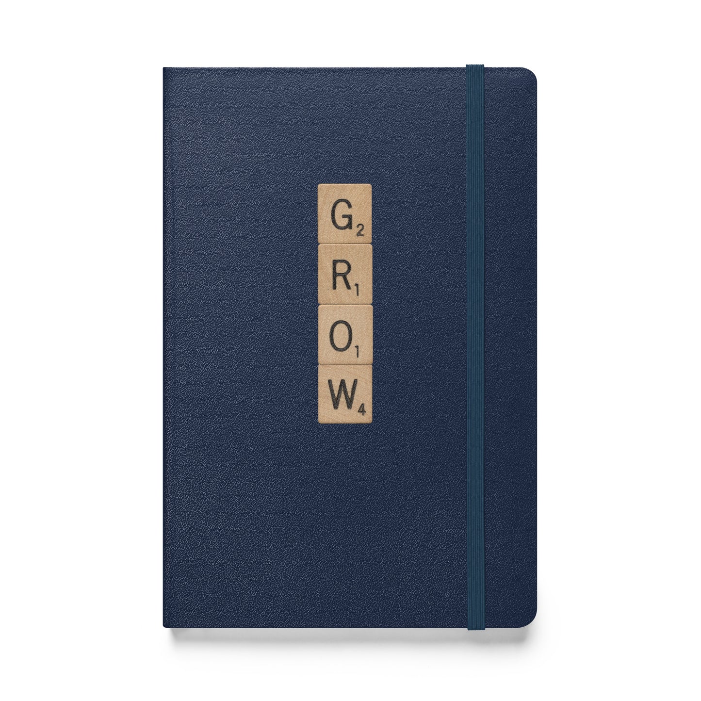 Grow Wooden Letters Hardcover Bound Notebook - Available in 6 colors.