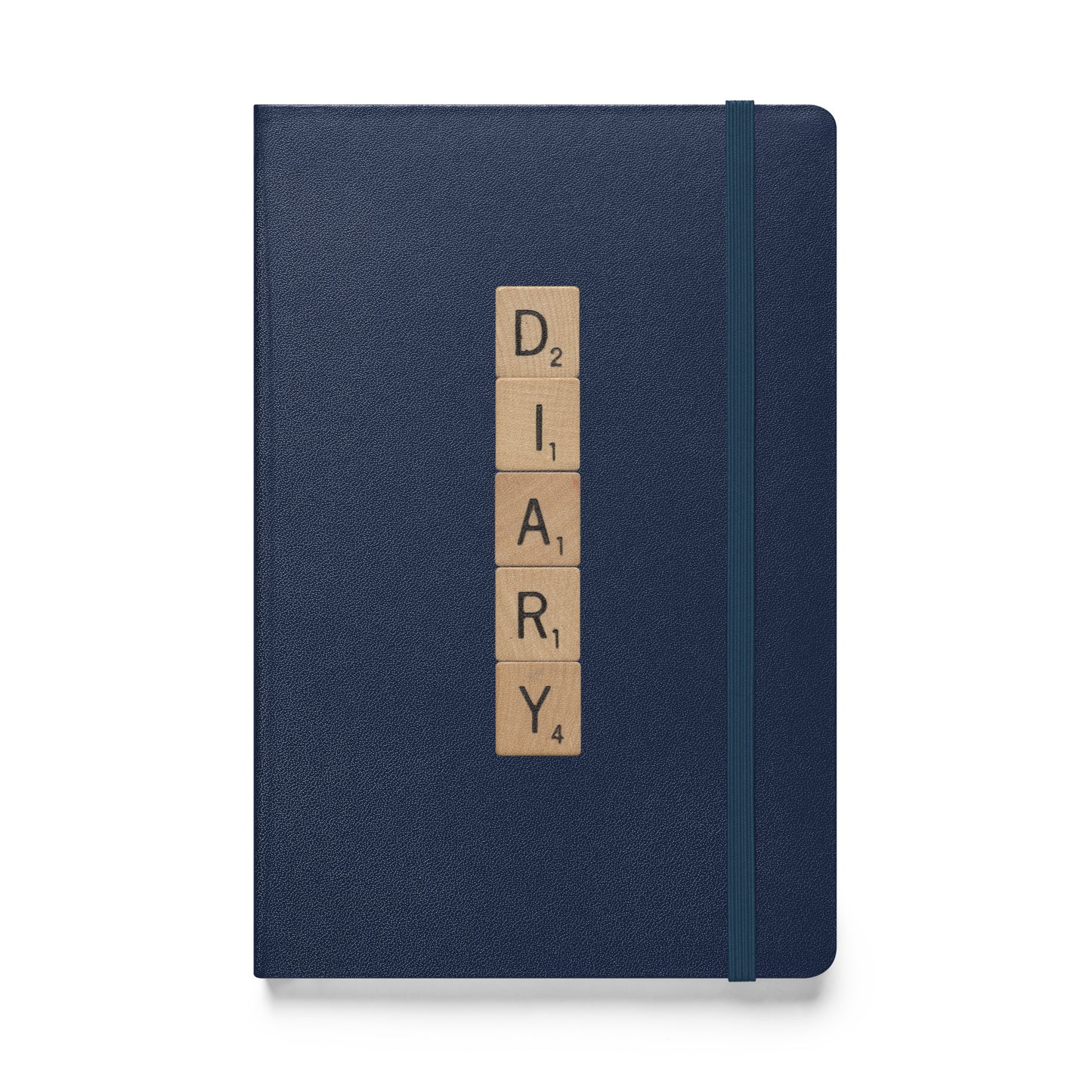 Diary Wooden Letters Hardcover Bound Notebook - Available in 6 colors.