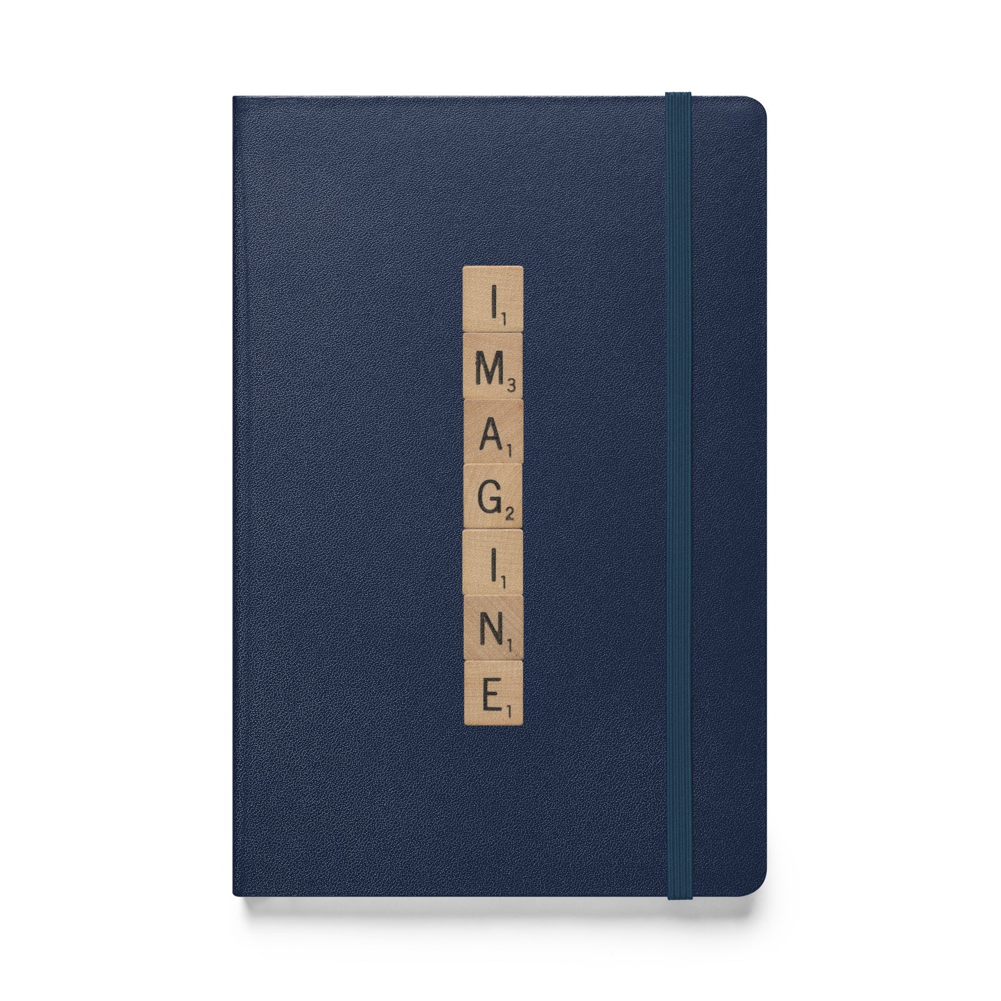 Imagine Wooden Letters Hardcover Bound Notebook - Available in 6 colors.