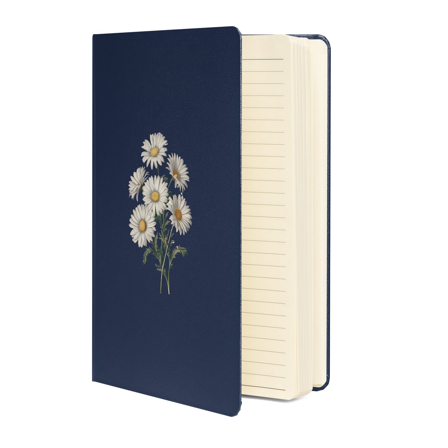 April Birth Month Flower - Daisies Hardcover Bound Notebook - Blossom with purity and New Beginnings! Available in 4 colors.