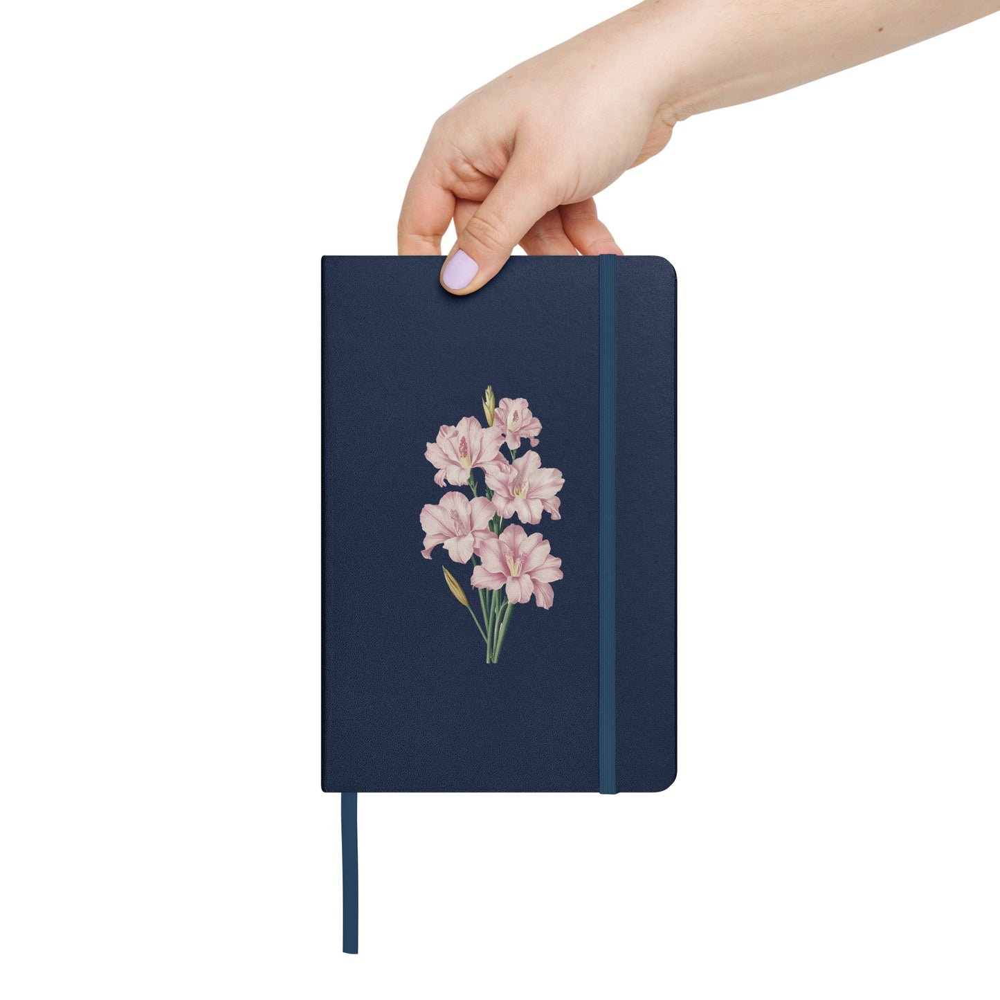 August Birth Month Flower - Gladiolus Hardcover Bound Notebook - Celebrate August with Grace and Elegance! Available in 3 colors.
