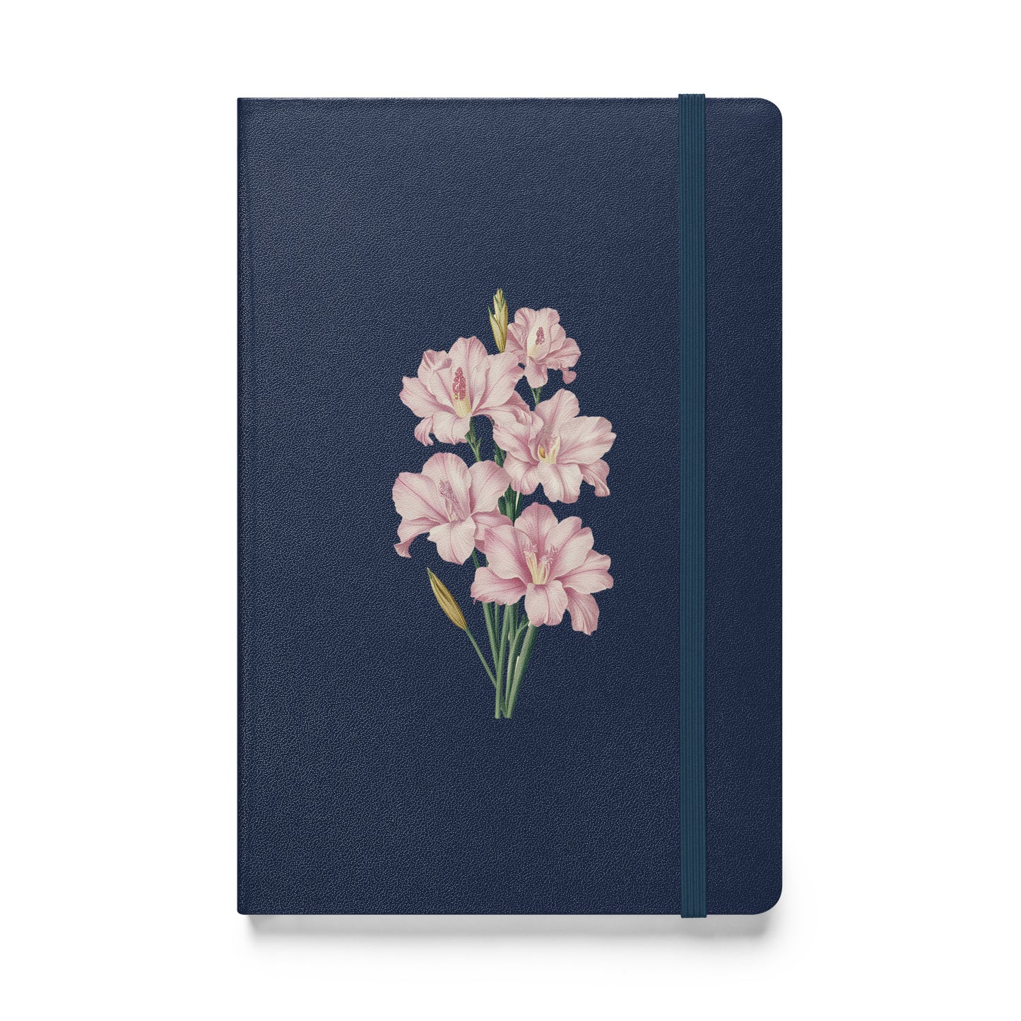 August Birth Month Flower - Gladiolus Hardcover Bound Notebook - Celebrate August with Grace and Elegance! Available in 3 colors.