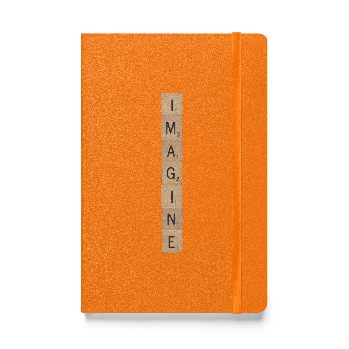 Imagine Wooden Letters Hardcover Bound Notebook - Available in 6 colors.