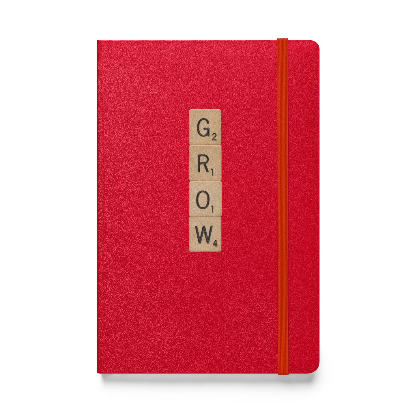 Grow Wooden Letters Hardcover Bound Notebook - Available in 6 colors.