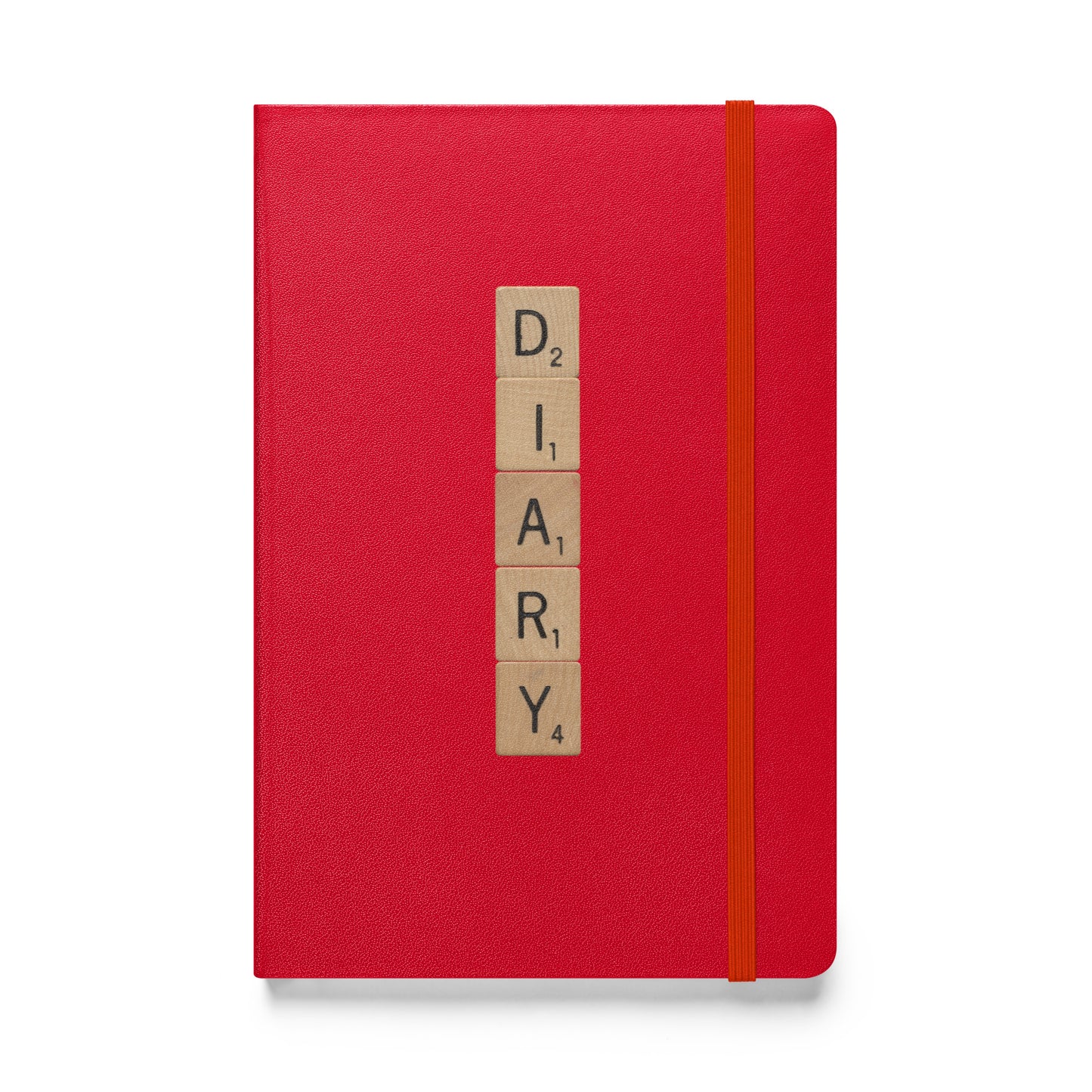 Diary Wooden Letters Hardcover Bound Notebook - Available in 6 colors.