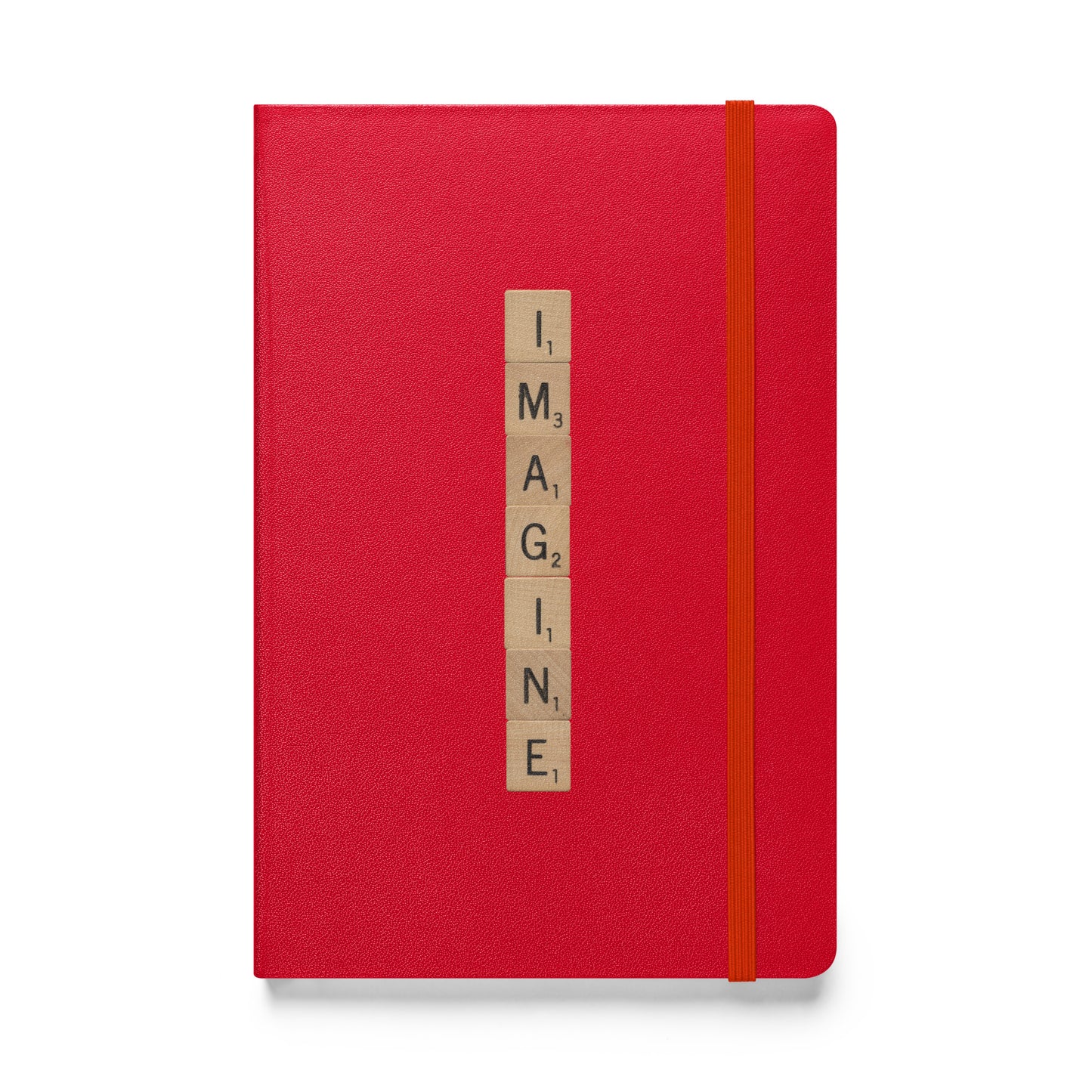 Imagine Wooden Letters Hardcover Bound Notebook - Available in 6 colors.