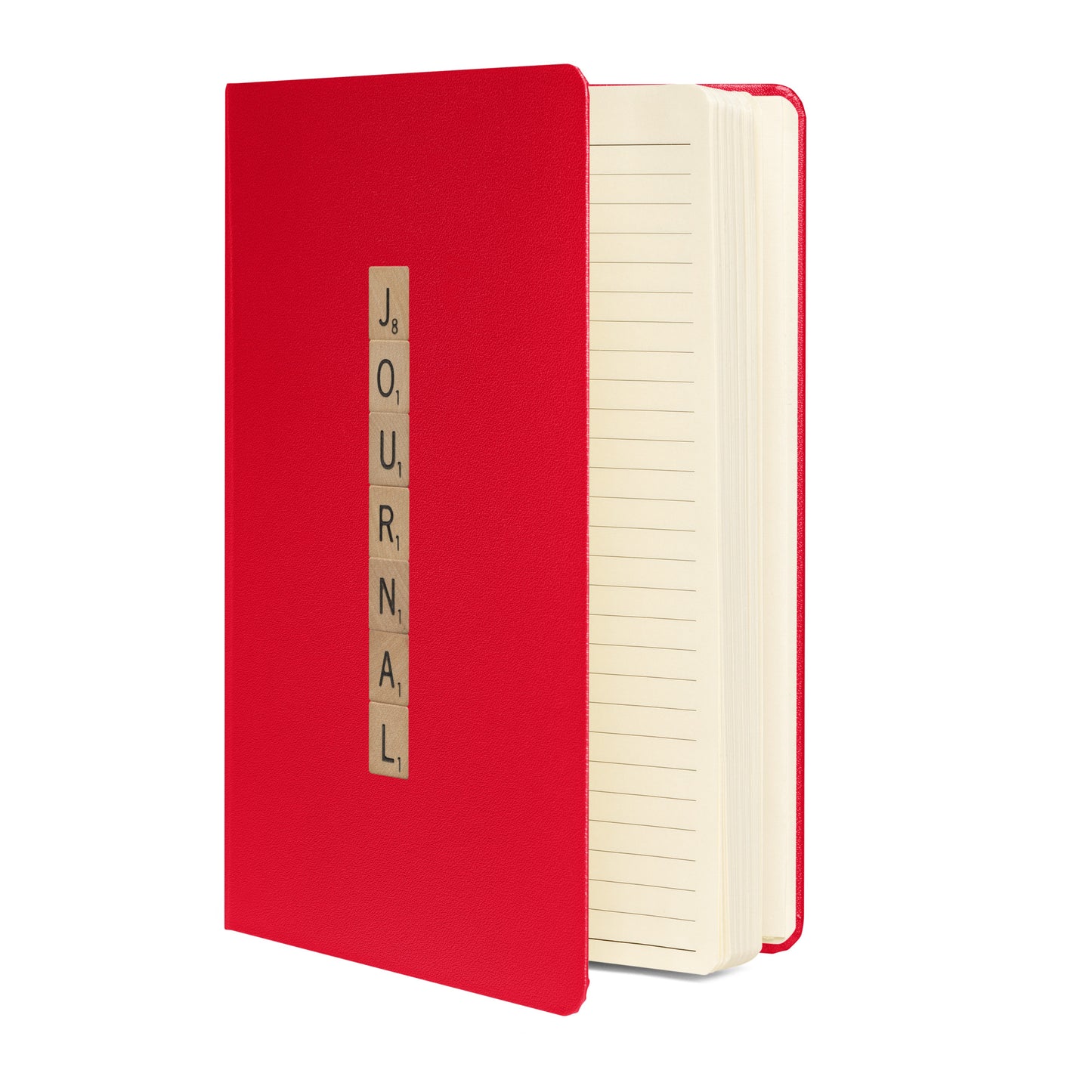 Journal Wooden Letters Hardcover Bound Notebook - Available in 6 colors.