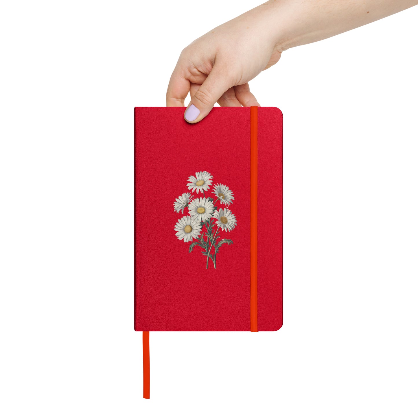 April Birth Month Flower - Daisies Hardcover Bound Notebook - Blossom with purity and New Beginnings! Available in 4 colors.