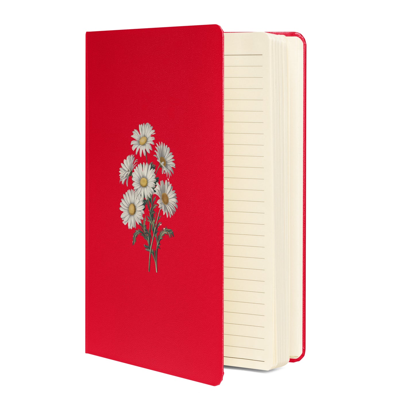 April Birth Month Flower - Daisies Hardcover Bound Notebook - Blossom with purity and New Beginnings! Available in 4 colors.