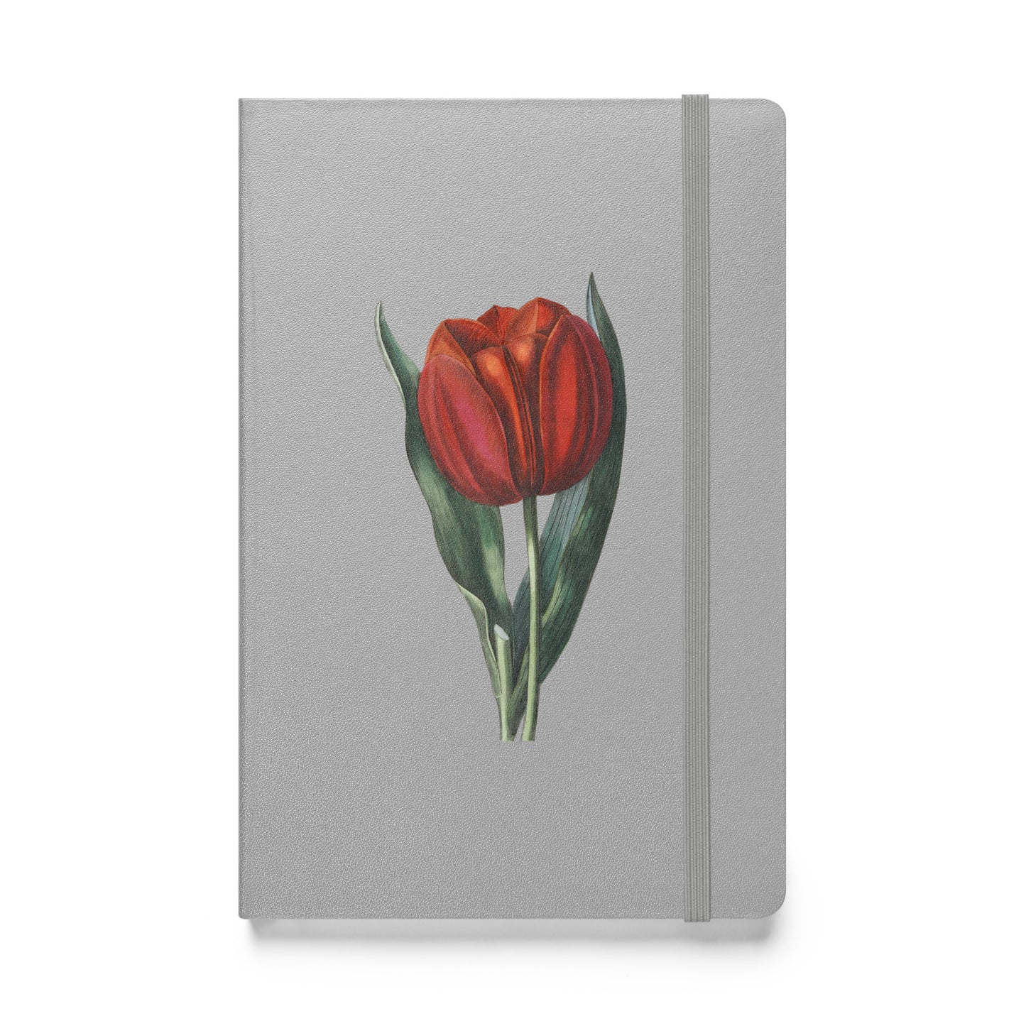 Vintage Red Tulip Hardcover Bound Notebook - Available in 7 colors.