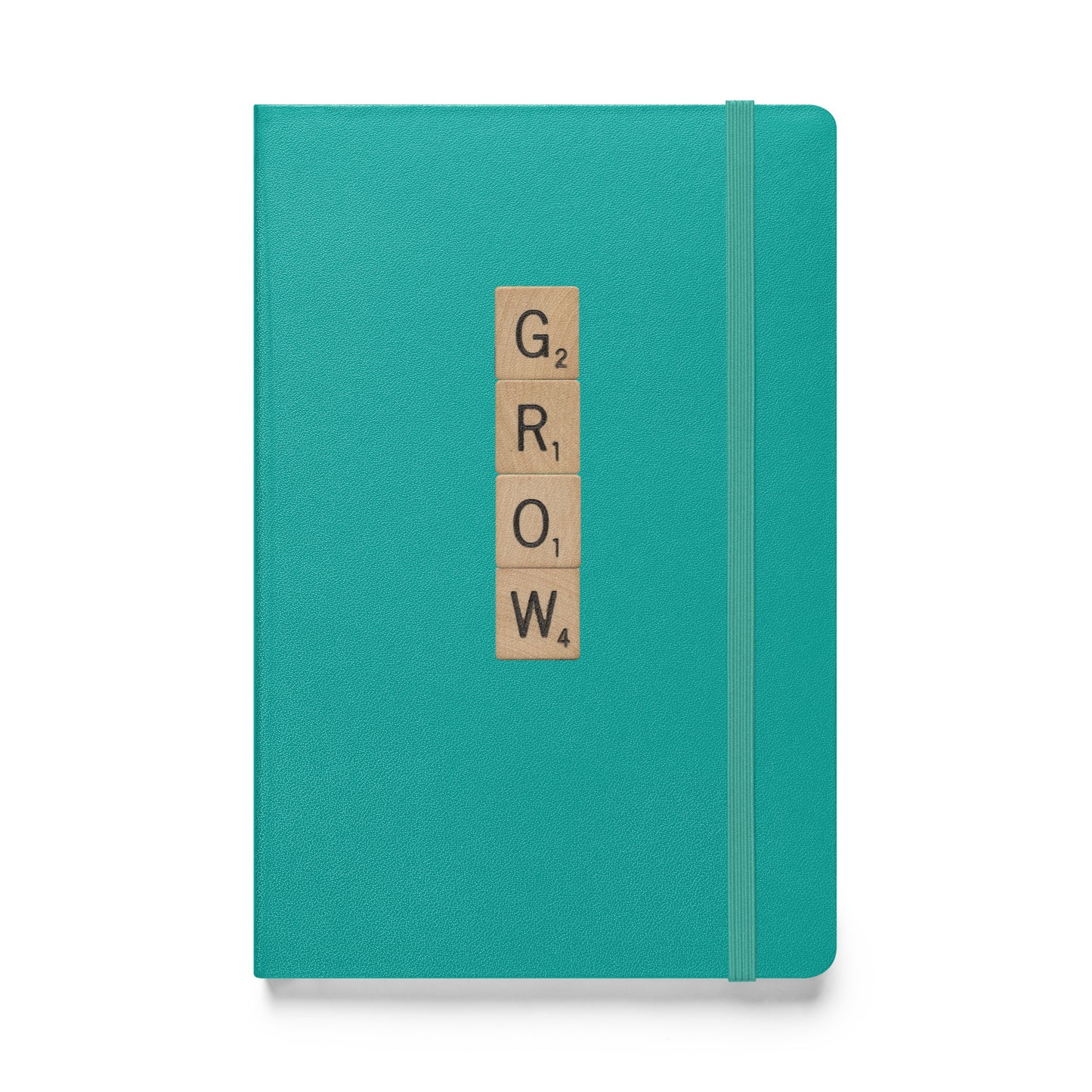 Grow Wooden Letters Hardcover Bound Notebook - Available in 6 colors.