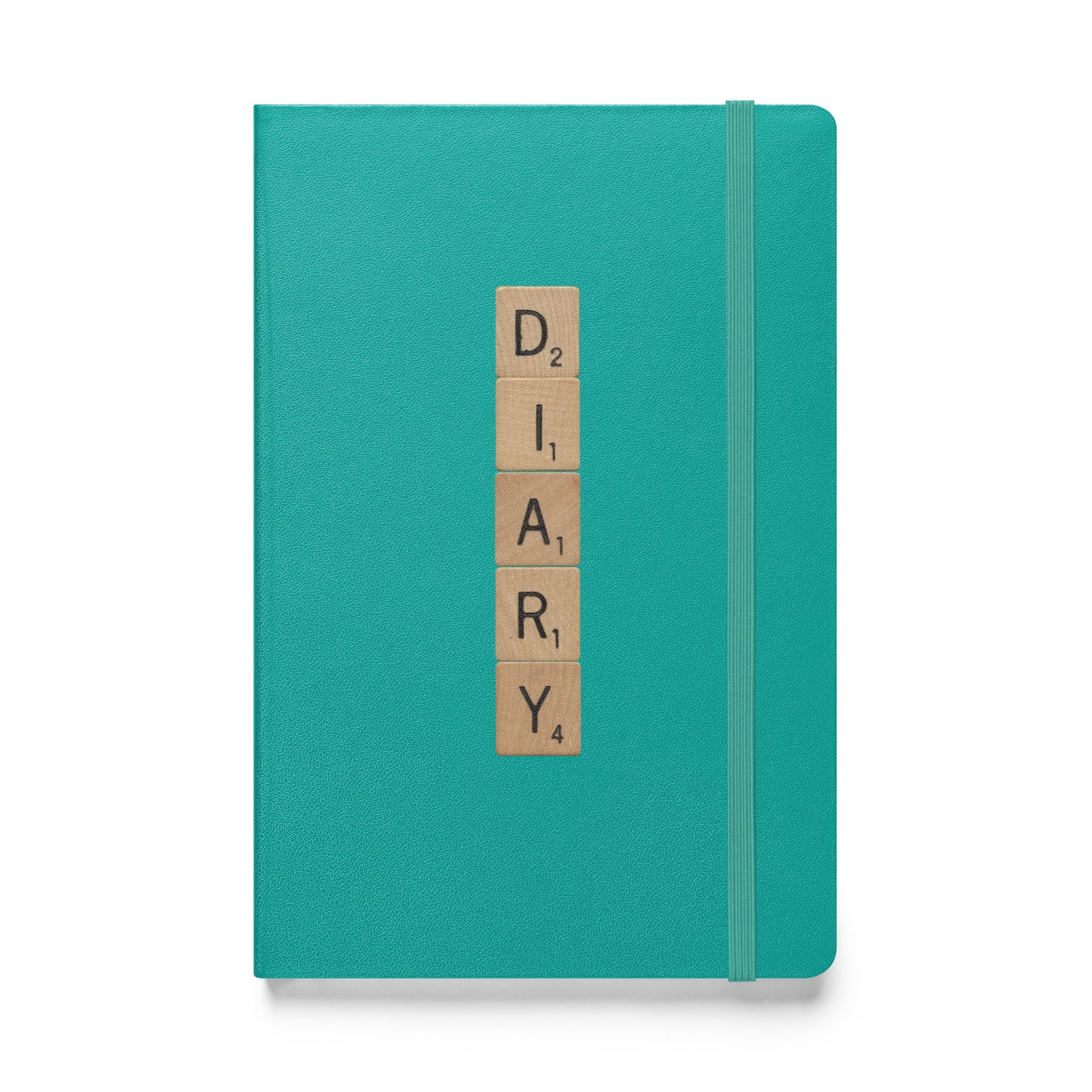 Diary Wooden Letters Hardcover Bound Notebook - Available in 6 colors.