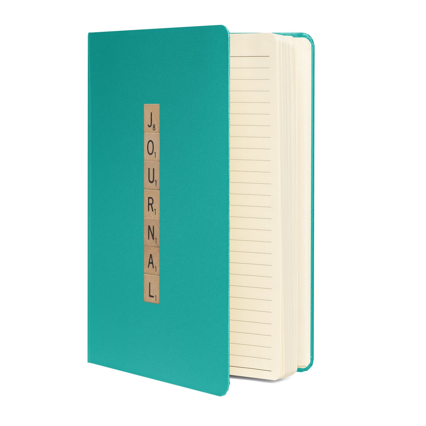 Journal Wooden Letters Hardcover Bound Notebook - Available in 6 colors.