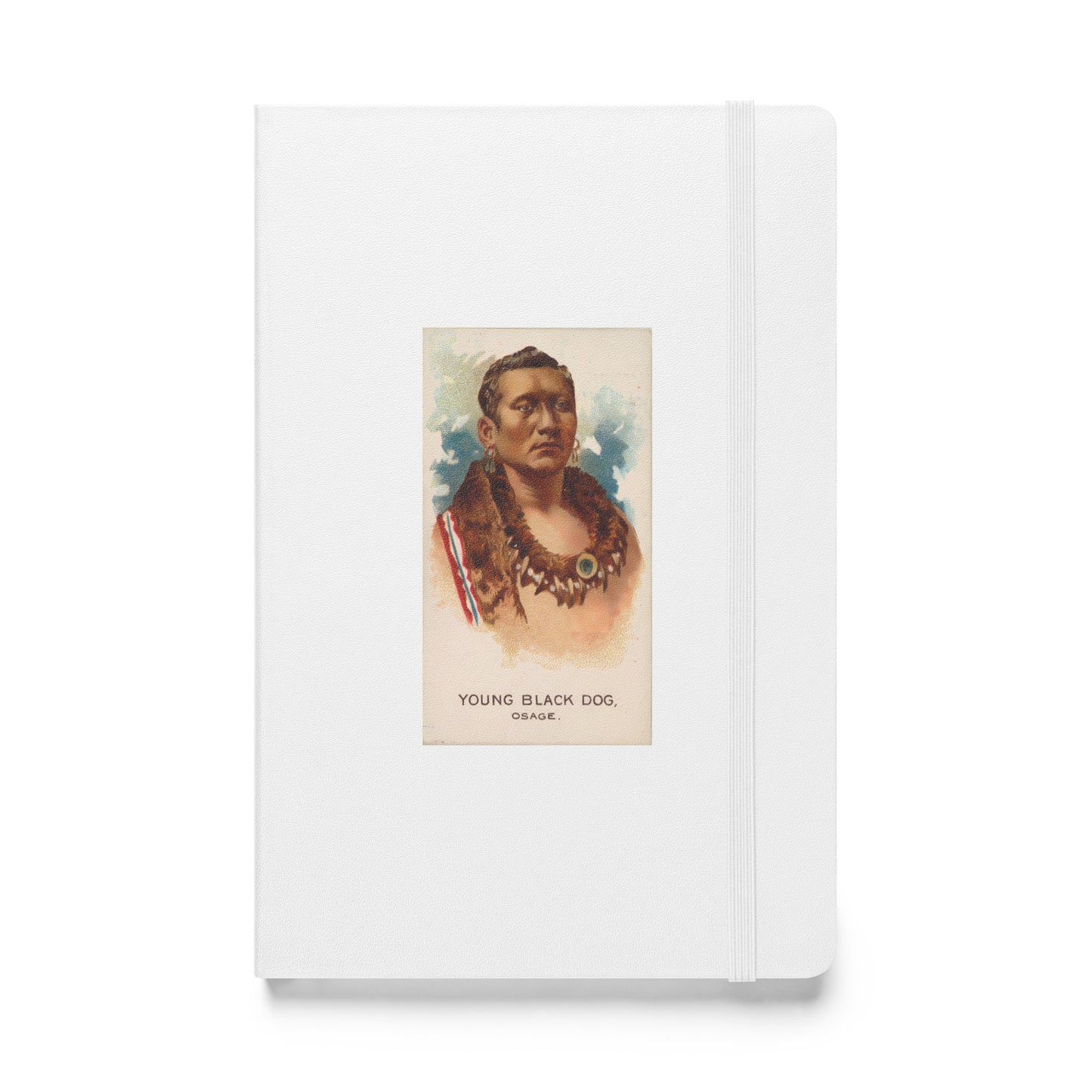 American Indian Chief Series: Young Black Dog, Osage, Hardcover Bound Notebook - Available in 8 colors.