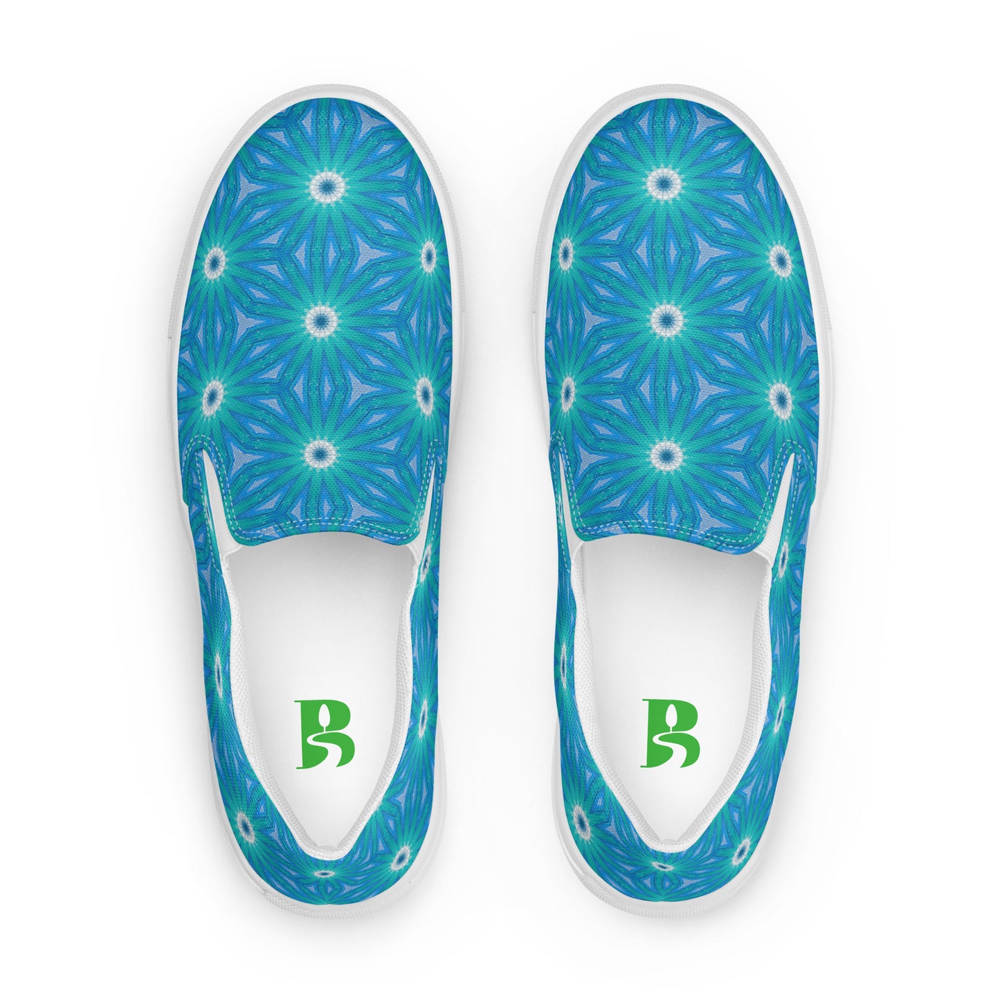 Sapphire Nebula Men’s Slip-On Canvas Shoes - Glide Across the Cosmos! Cosmic Comfort Awaits!