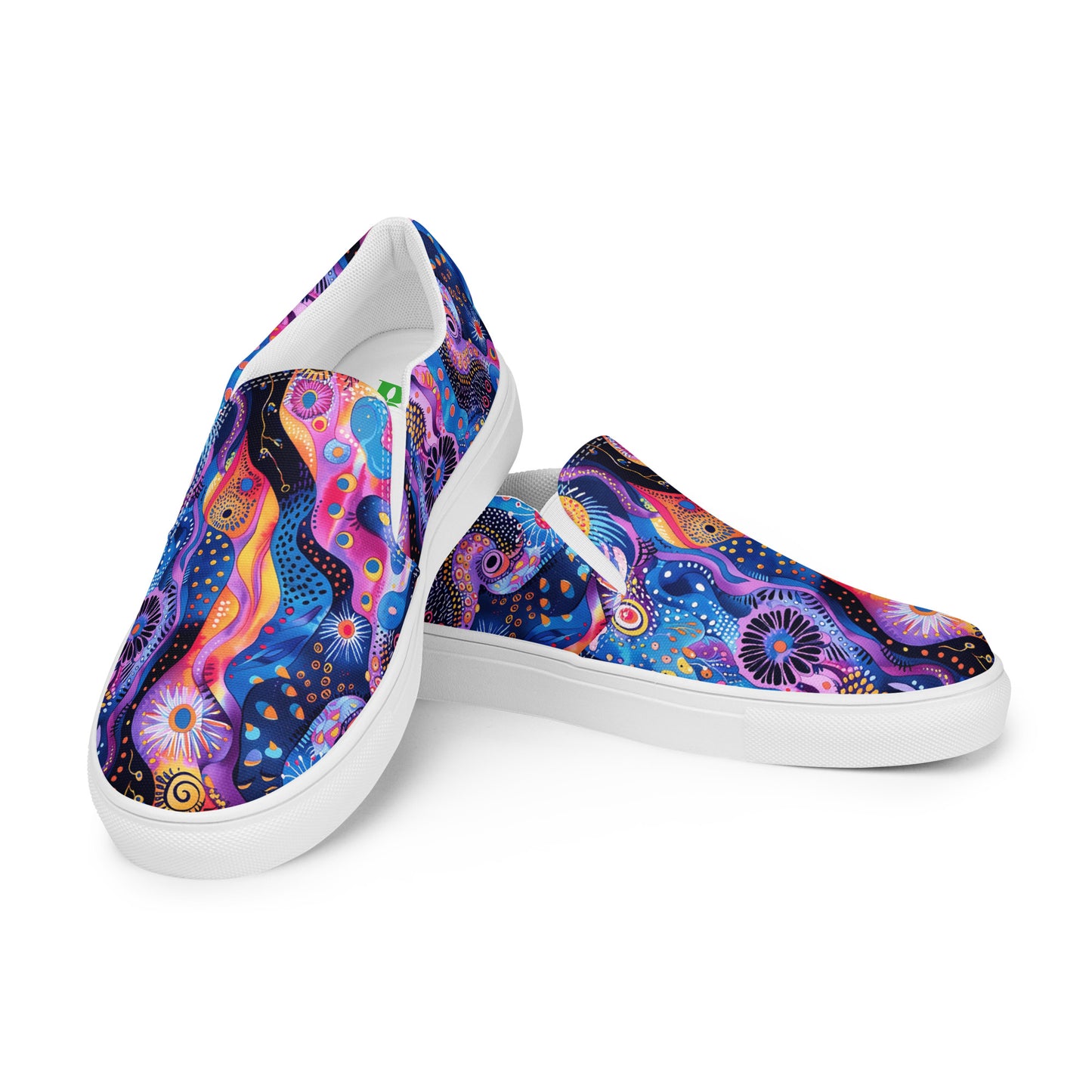 Purple Craziness Men’s Slip-On Canvas Shoes - Step into Bold Purple Energy - Where Fun Meets Effortless Style!