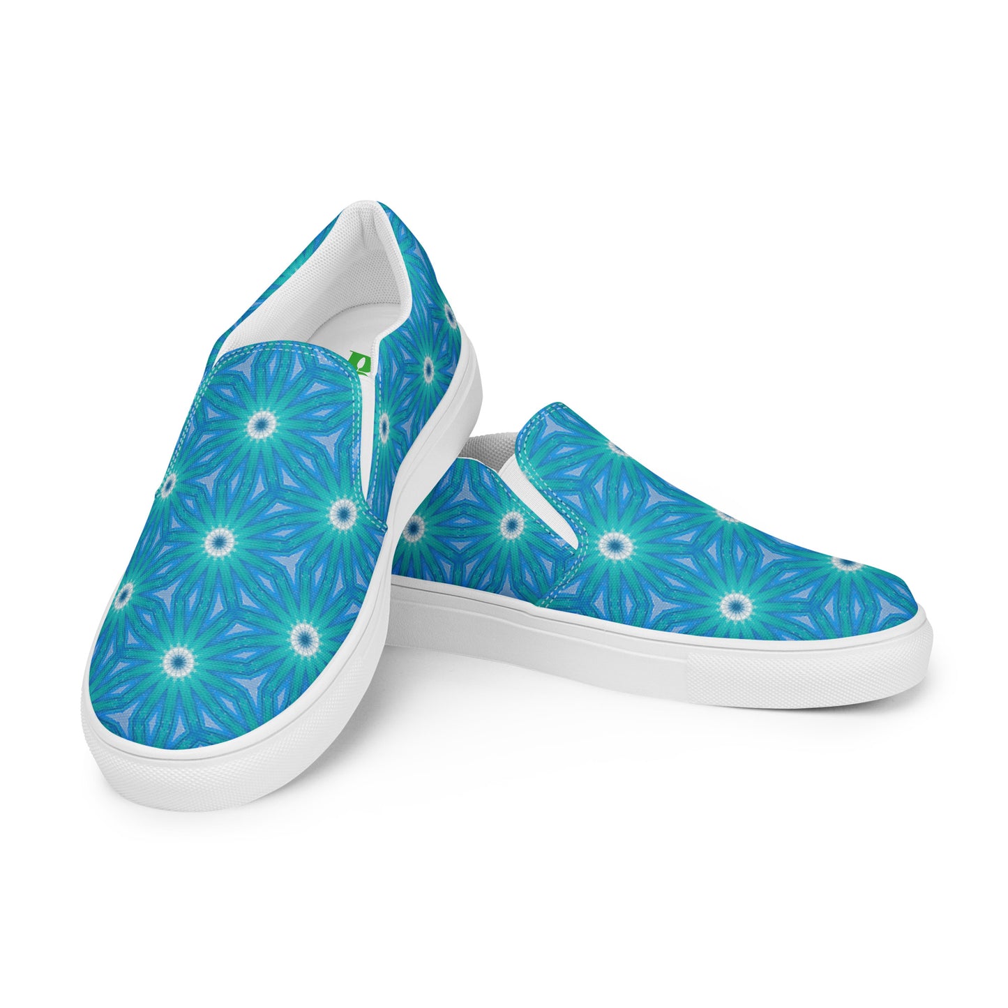 Sapphire Nebula Men’s Slip-On Canvas Shoes - Glide Across the Cosmos! Cosmic Comfort Awaits!