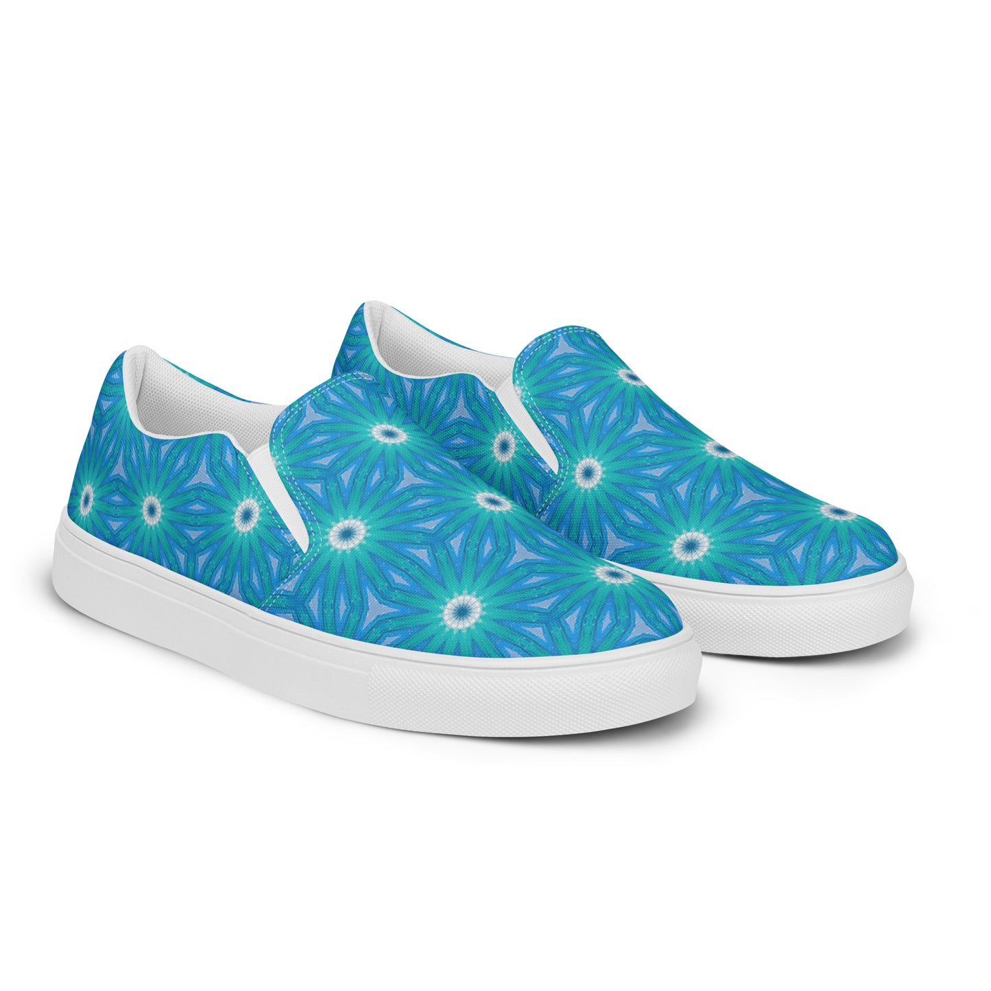 Sapphire Nebula Men’s Slip-On Canvas Shoes - Glide Across the Cosmos! Cosmic Comfort Awaits!