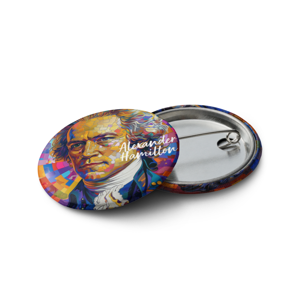 Founding Fathers & Iconic Leader Pop Art 5 Pin Button Set. Celebrate USA's Founders & Leaders!