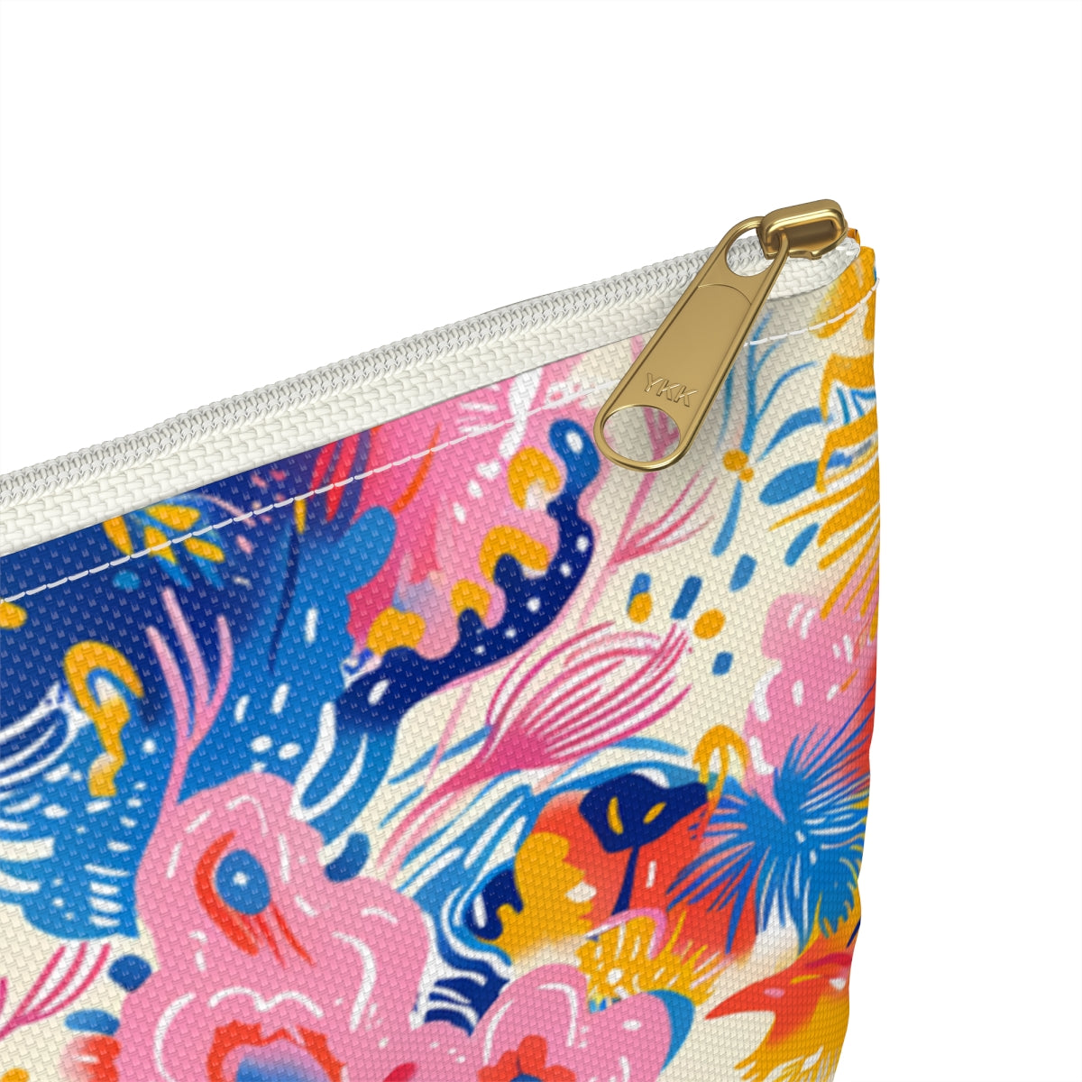 Splatter Blossom Accessory Pouch - close-up detail