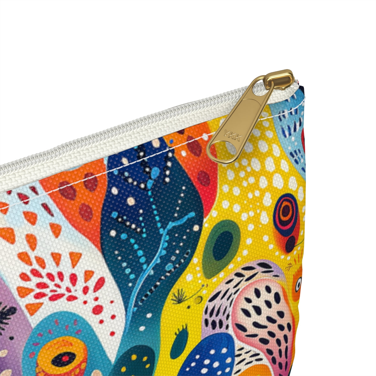 Whimsical Wavy Wonders Accessory Pouch - close-up detail