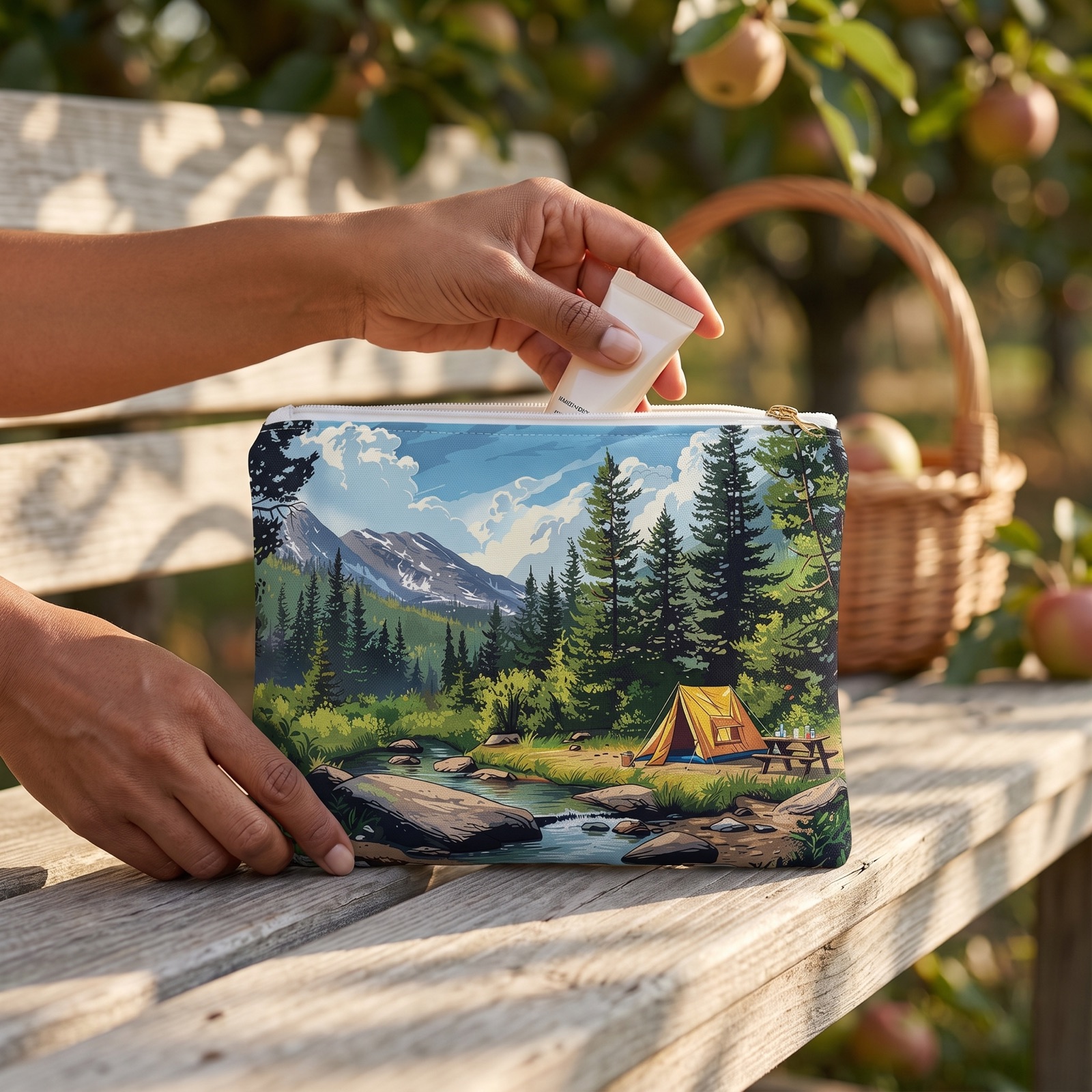 High Sierras Camp Accessory Pouch - Escape to the High Sierras, Wherever Your Adventures Take You! Available in 2 sizes.